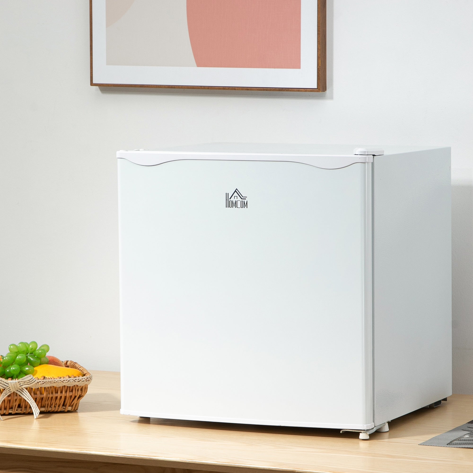 1.1 Cu Ft Countertop Mini Freezer, Compact Upright with Removable Shelves, White - HOMCOM