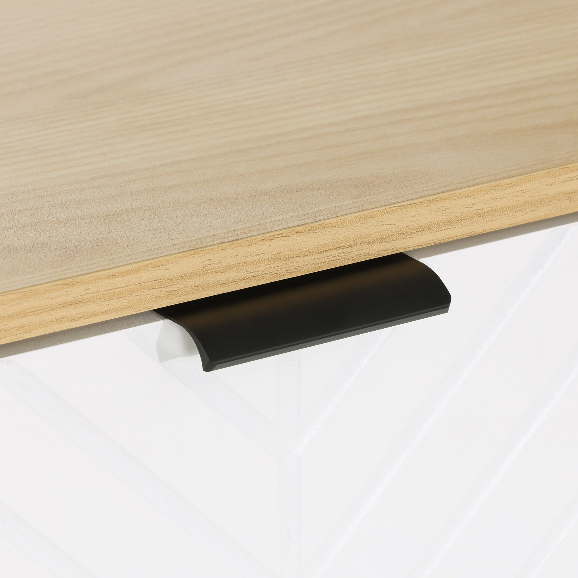 HOMCOM Kitchen Sideboard, Modern Storage Cabinet, Accent Cupboard with Adjustable Shelves, Natural