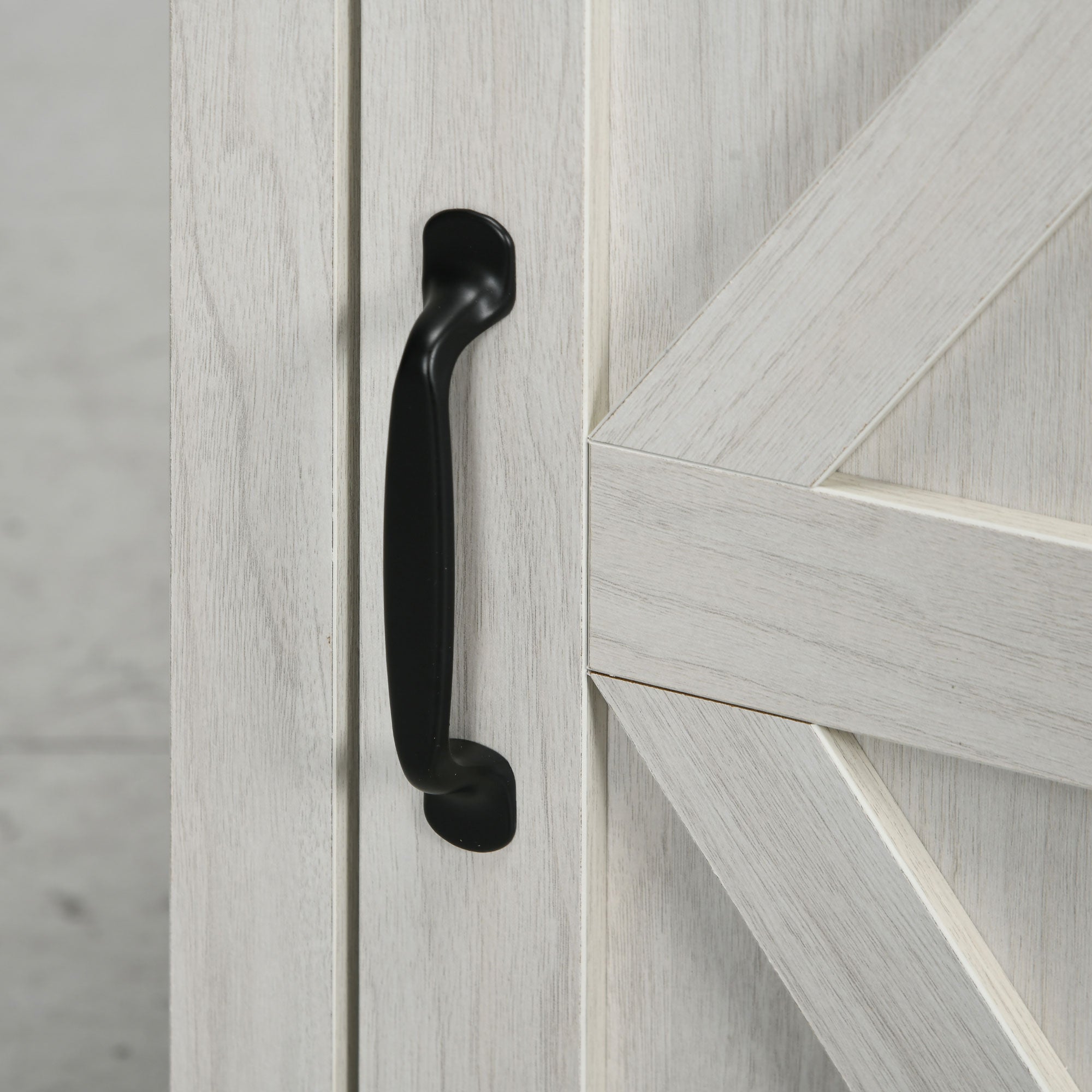 Farmhouse Storage End Table, Side Table w/ Charging Station & USB Ports, White