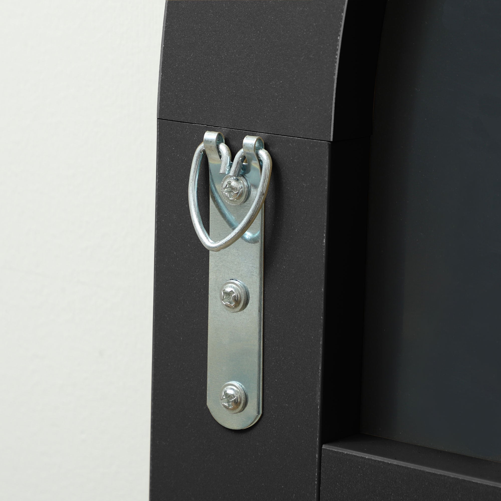 HOMCOM Arched Full Length Mirror, 50 x 150cm Wall Mounted, Leaning, Free Standing Mirror, Frameless Full Body Mirror for Living Room, Bedroom, Black