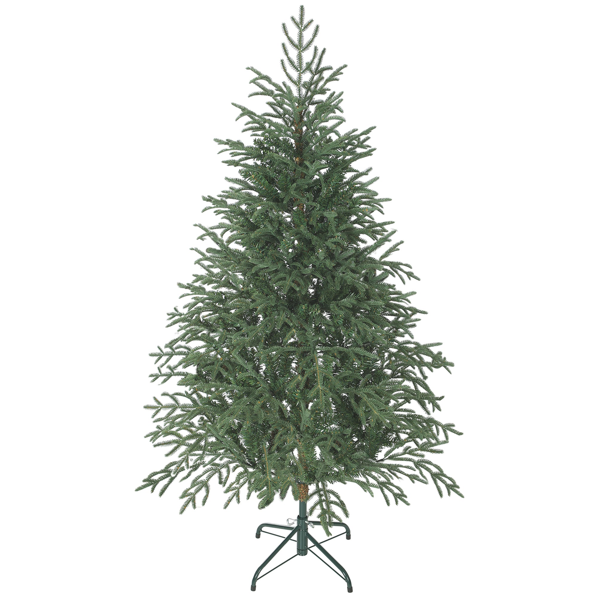5 ft Artificial Christmas Tree with 1375 Realistic Dense Branches, Full Spruce, Hinged Xmas Tree with Metal Stand, Easy Assembly, Green