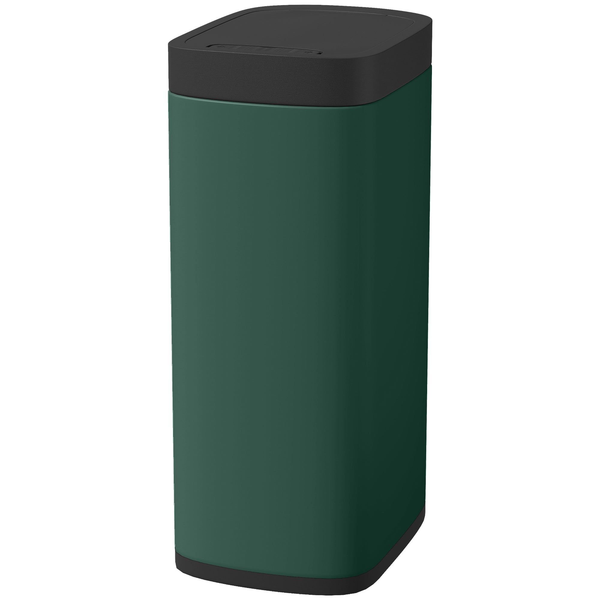 50L Sensor Bin, Automatic Touchless Kitchen Bin with Motion Sensor, Manual Override, Battery Operated, Fingerprint-Resistant, Inner-Bucket-Free, for Kitchen, Bedroom, Home Office, Dark Green