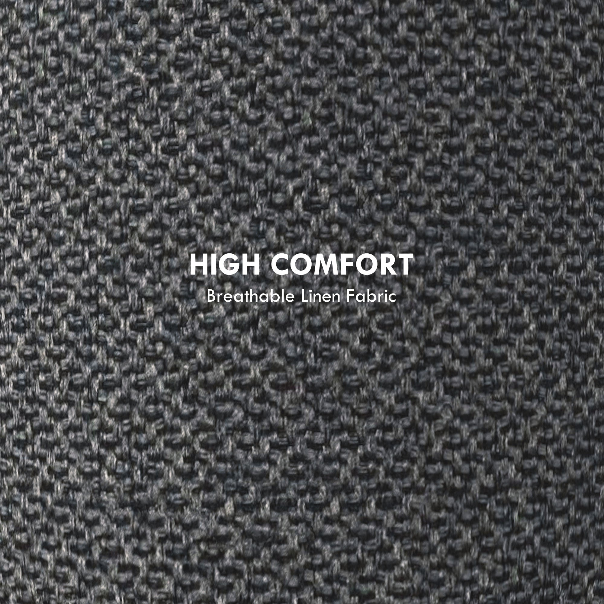 Round Ottoman Stool with Hidden Storage, Linen Fabric Upholstered Foot Stool, Grey - HOMCOM