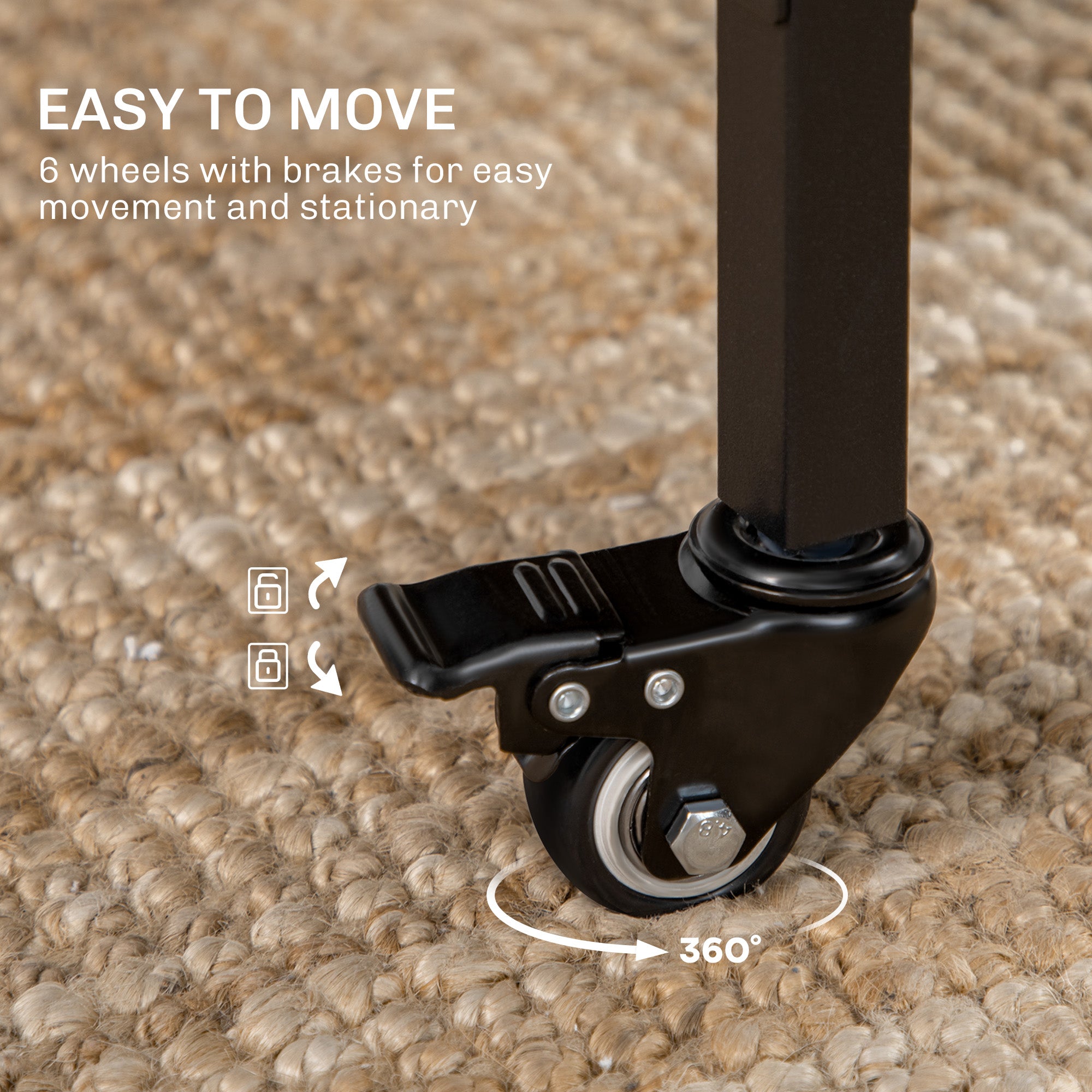 Mobile Drop Leaf Table, Folding Dining Table with 6 Wheels & Storage Shelf for Small Spaces, Kitchen, Dining Room, Rustic Brown