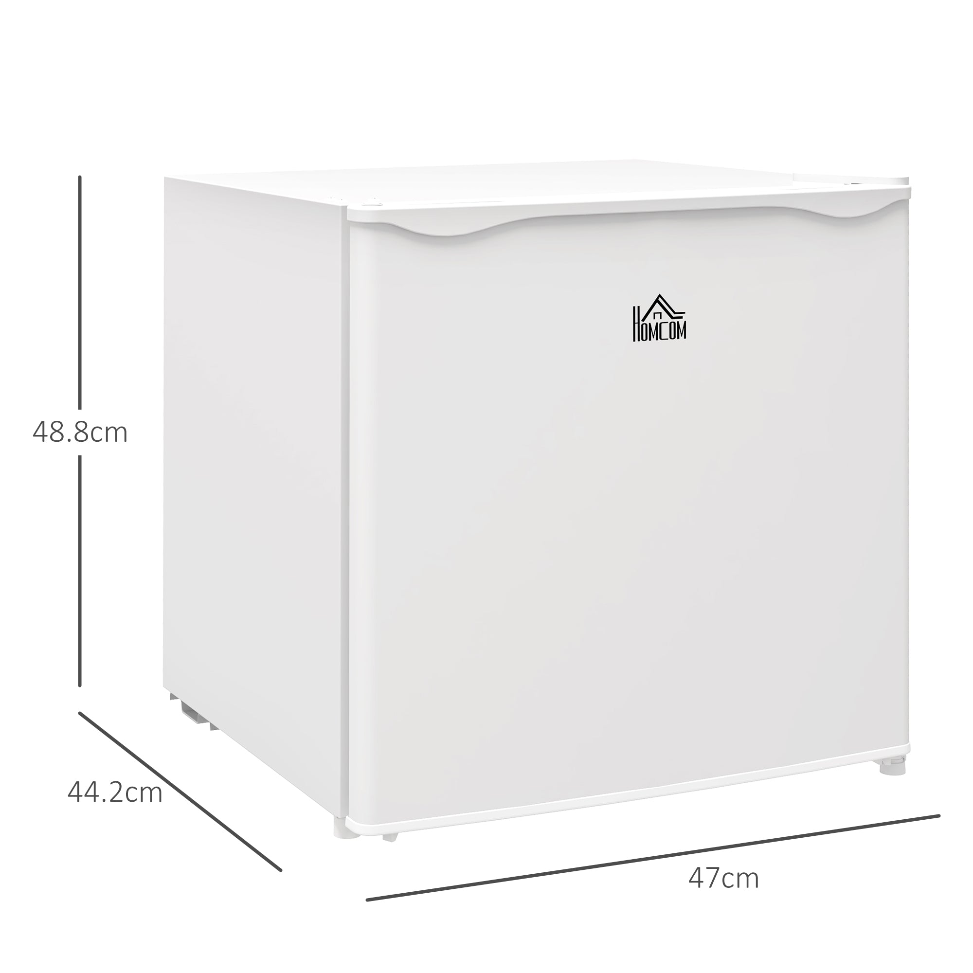 HOMCOM Tabletop Mini Freezer with 35 Litre Capacity, Small Freezer with Reversible Door, Adjustable Temperature and Removable Wire Shelf for Bedrooms, Home Office, White