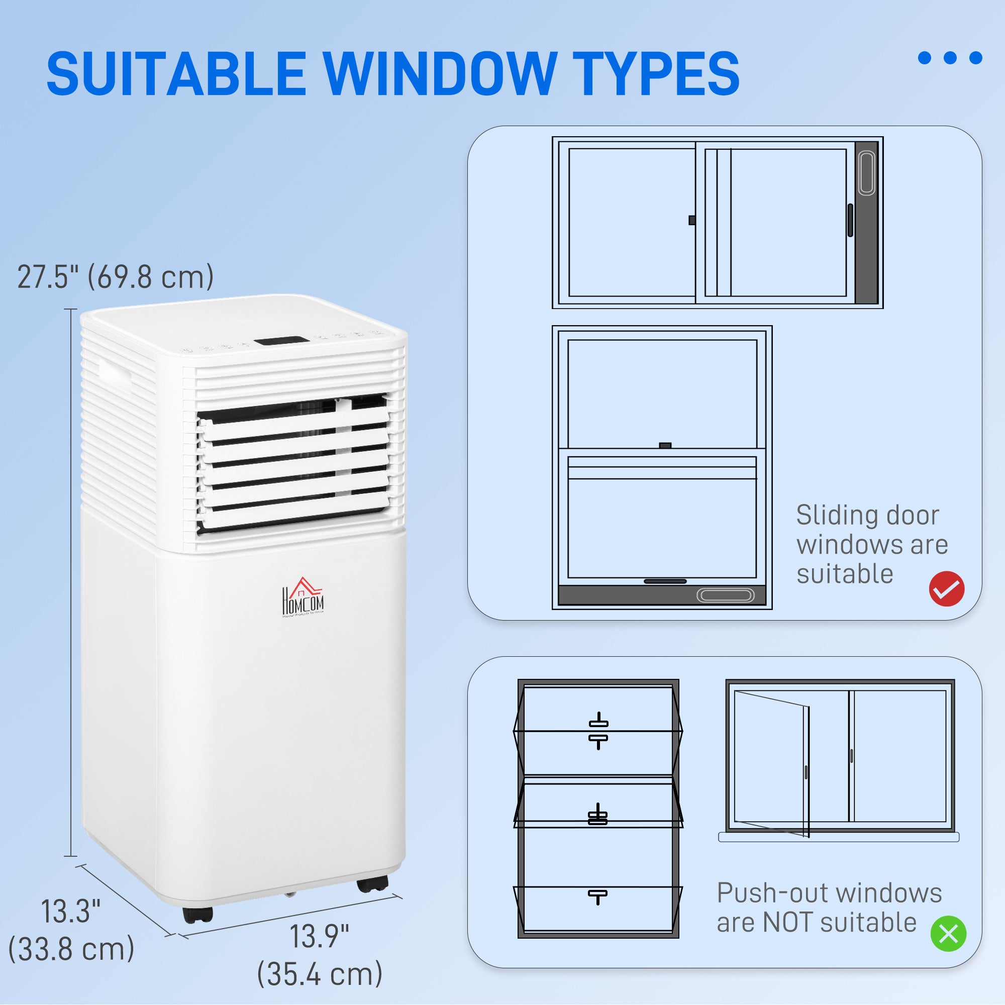 Portable Air Conditioner, 10,000 BTU Portable AC Unit with Dehumidifier & Fan, Sleep Modes, 24H Timer, Remote Control, Rooms up to 441 Sq. ft for Home, Office, White