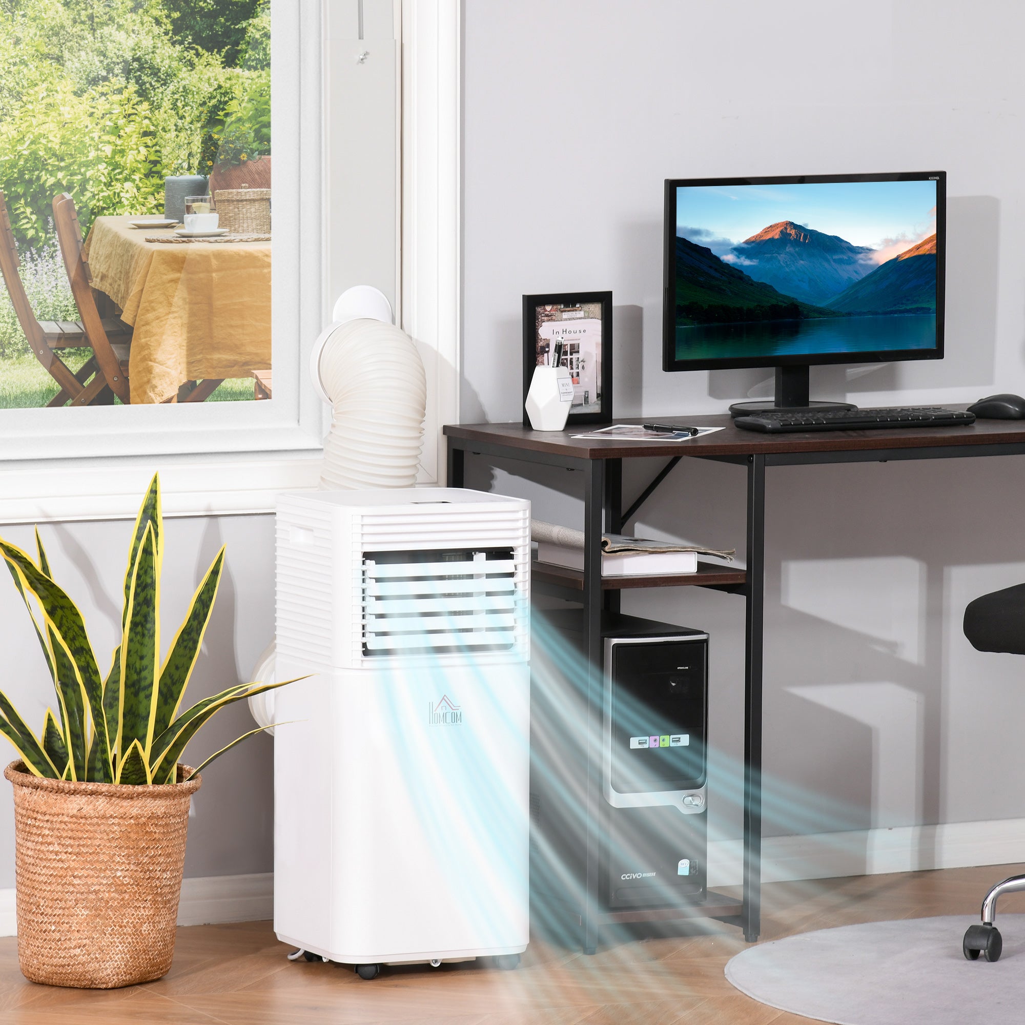 Portable Air Conditioner, 10,000 BTU Portable AC Unit with Dehumidifier & Fan, Sleep Modes, 24H Timer, Remote Control, Rooms up to 441 Sq. ft for Home, Office, White