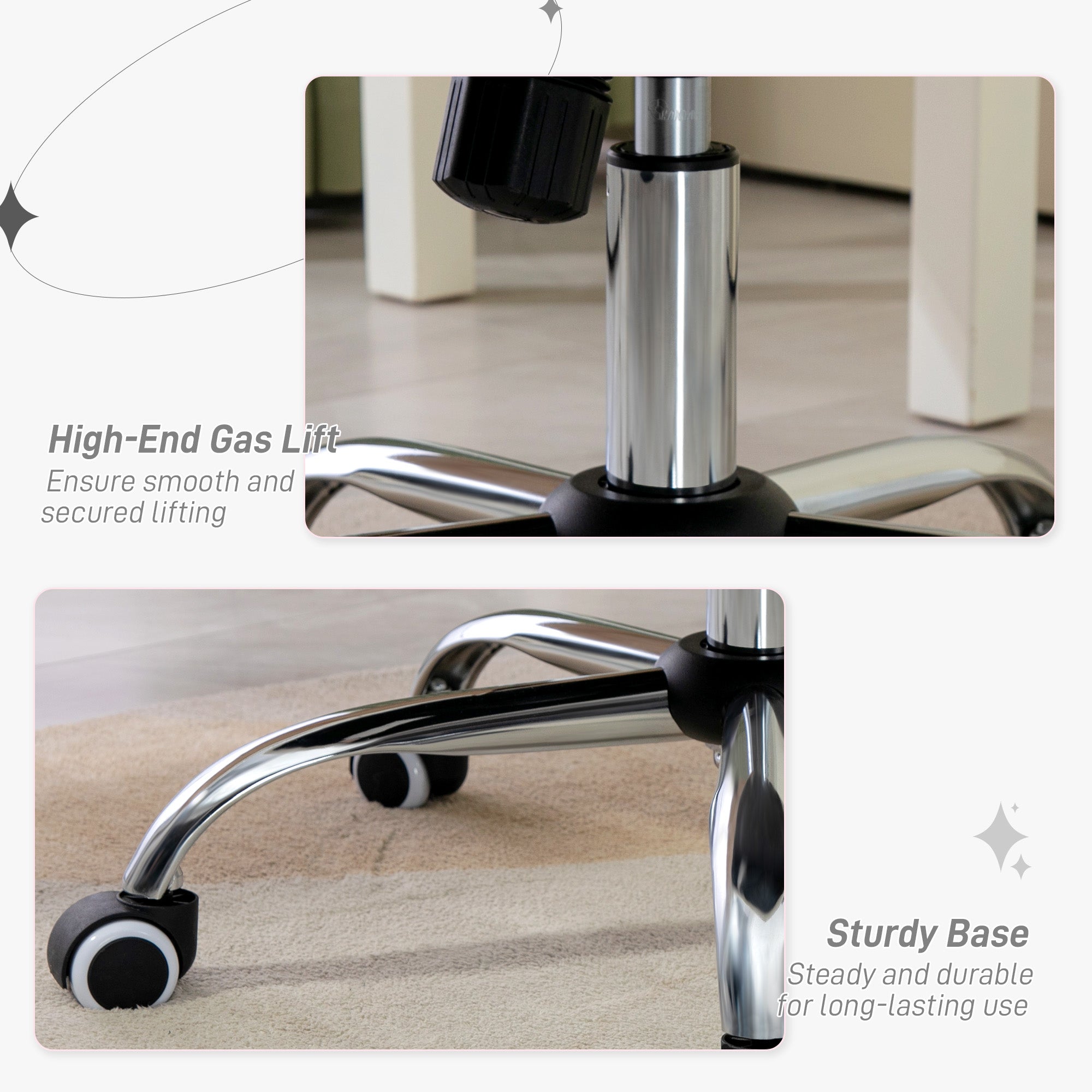 Velvet Office Chair, 360° Swivel Desk Chair with Adjustable Height & Tilt, Light Gray