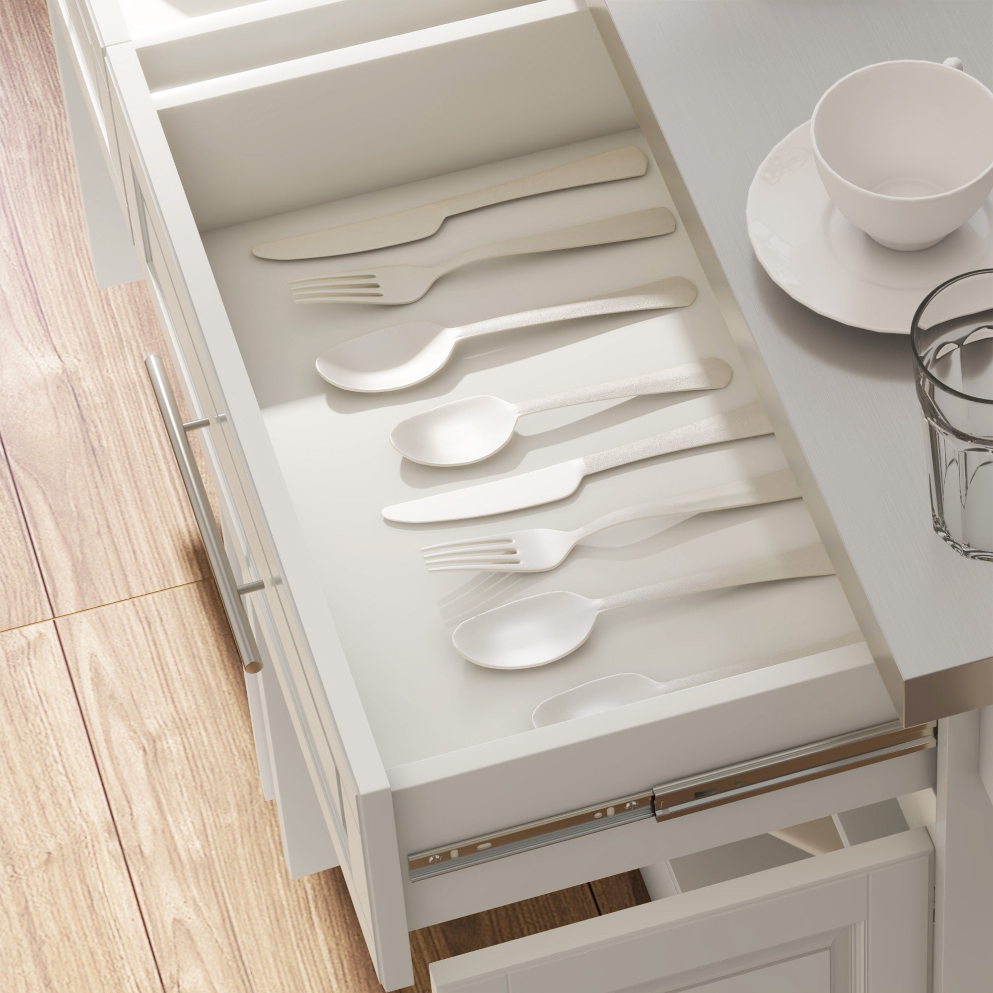 36" Stainless Steel Top Kitchen Island with Storage Drawers, Racks & Cabinets, Cream White - HOMCOM