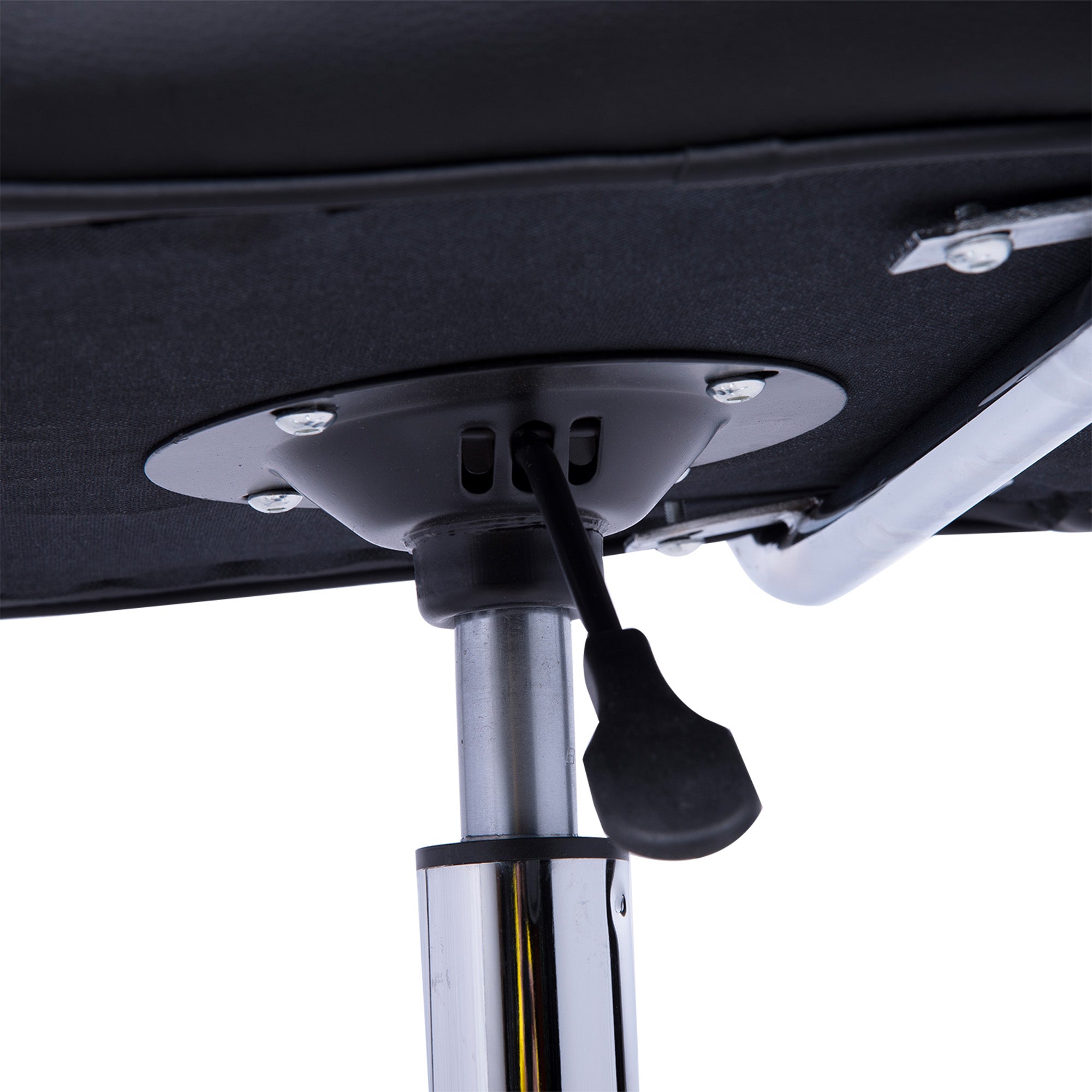 Vinsetto Office Chair, Makeup Vanity Chair, Mid Back Computer Chair, PU Leather Swivel Study Chair with Adjustable Height, Armrest and Rolling Wheels, Black