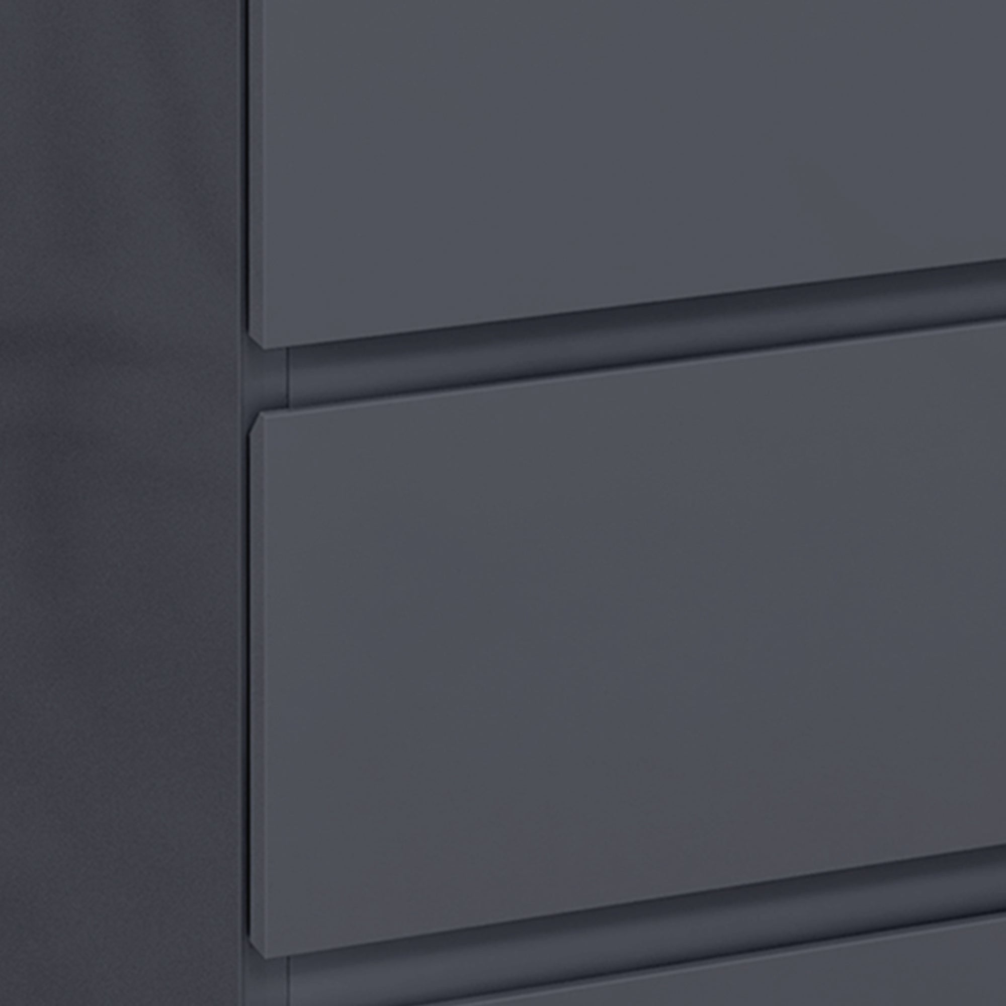 HOMCOM High Gloss Chest of Drawers, 5 Drawers Dresser, Modern Storage Drawer Unit with Soft Closing Mechanism for Bedroom, Grey