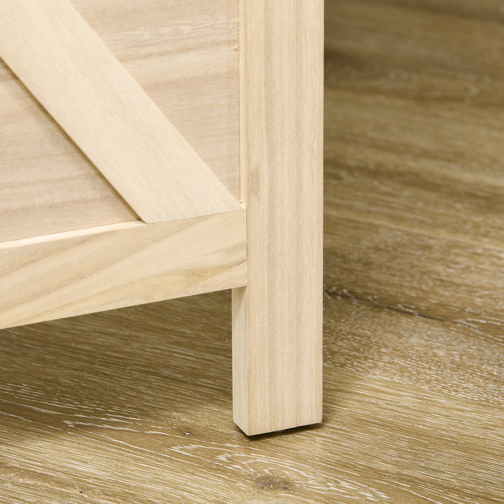 4 Panel Pegboard Display Room Divider, 4.7' Tall Wood Privacy Screen, Natural