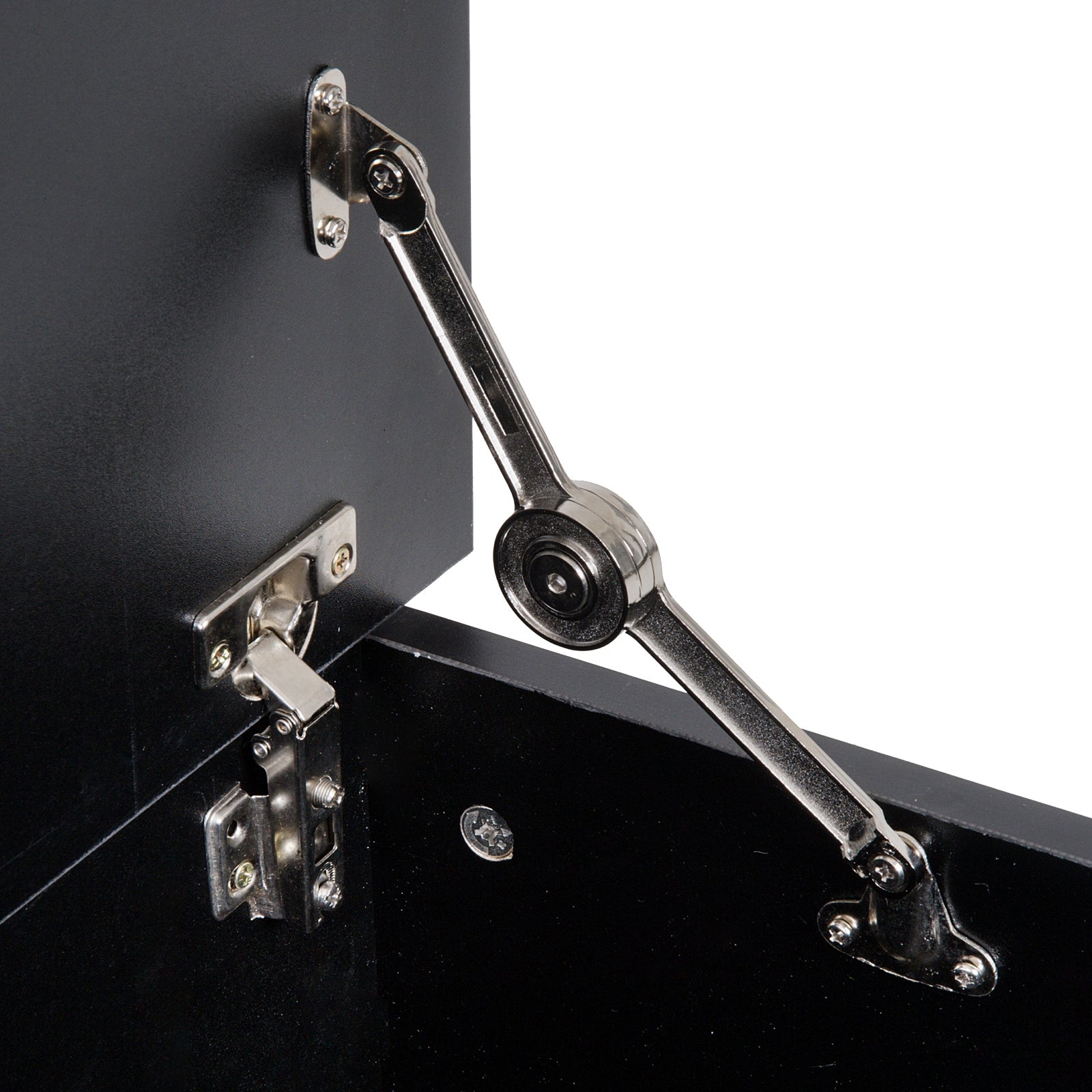 HOMCOM 39.5" Lift Top Storage Chest with 2 Safety Hinges, Storage Box Organizer with Flip-Top Lid, Entryway Storage Bench, Black