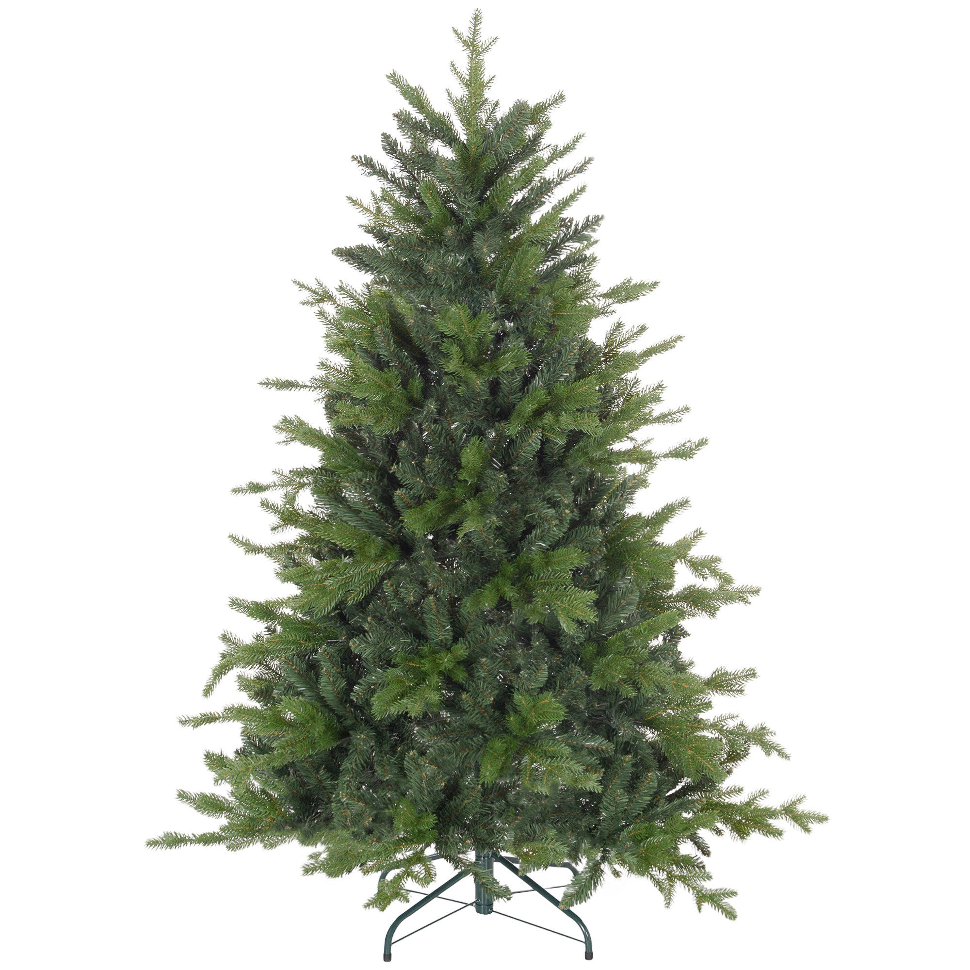 5 Ft Artificial Christmas Tree with Foldable Metal Stand, Easy Assembly, Hinged Xmas Tree