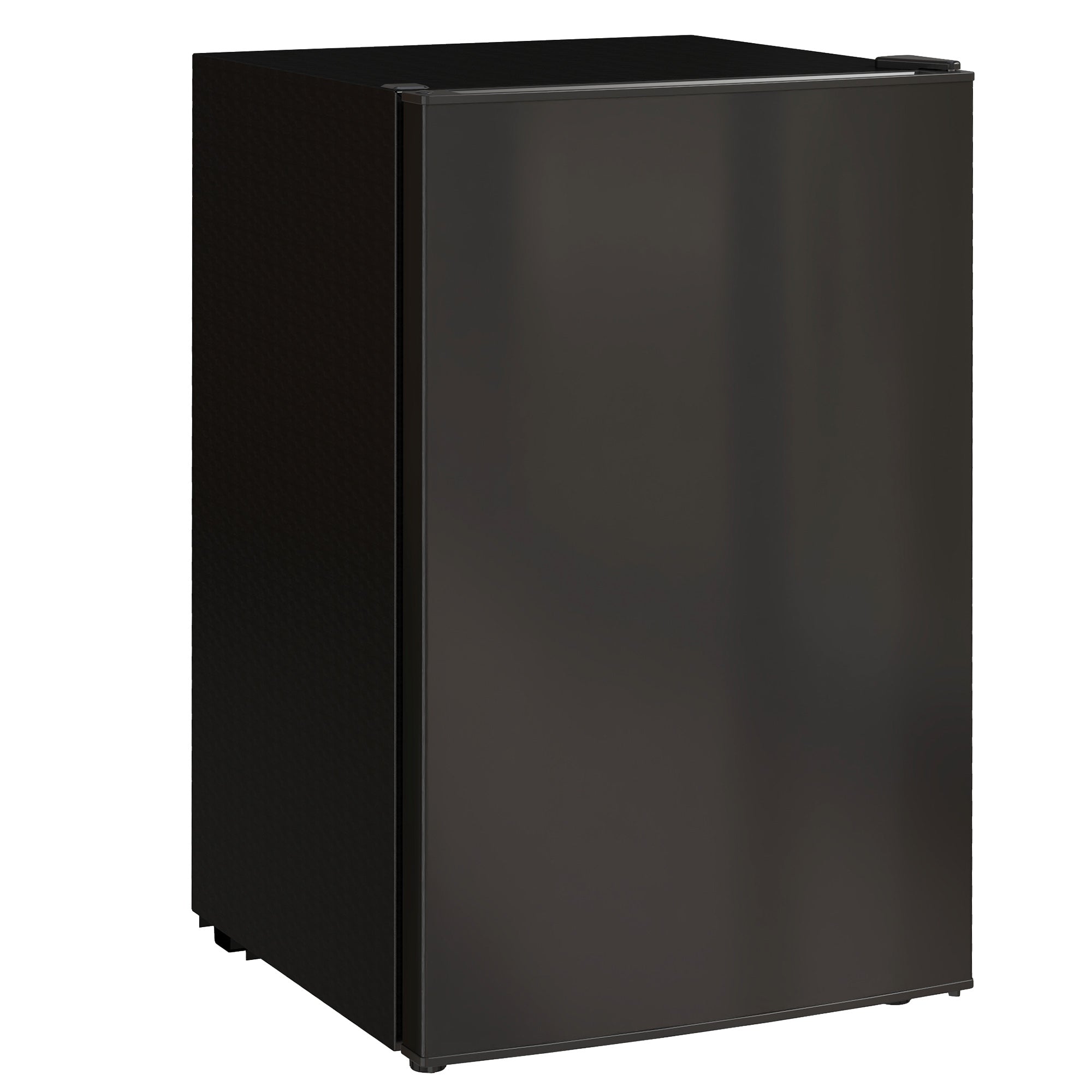 HOMCOM 4.5 Cu.Ft Mini Fridge with Freezer, Single Door Compact Refrigerator with Adjustable Thermostat, Reversible Door, Mini Refrigerator for Bedroom, Dorm, Home Office, Energy Efficient, Black