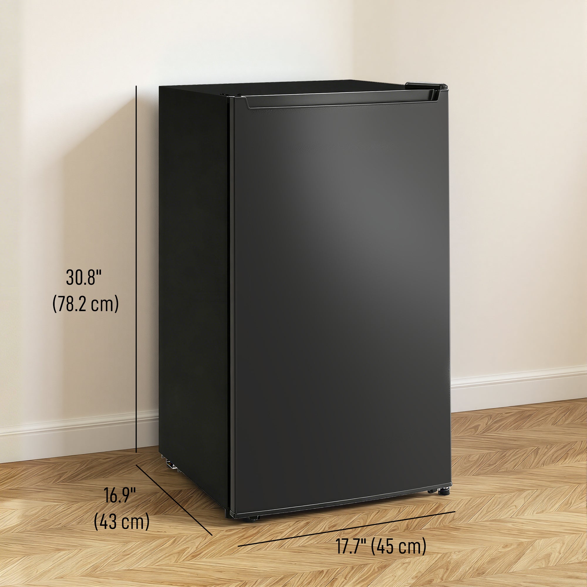Compact Upright Freezer, 2.1 Cubic Feet Mini Freezer with Reversible Door, Removable Shelf, Adjustable Temperature for Home Office, Apartment, Dormitory, Black