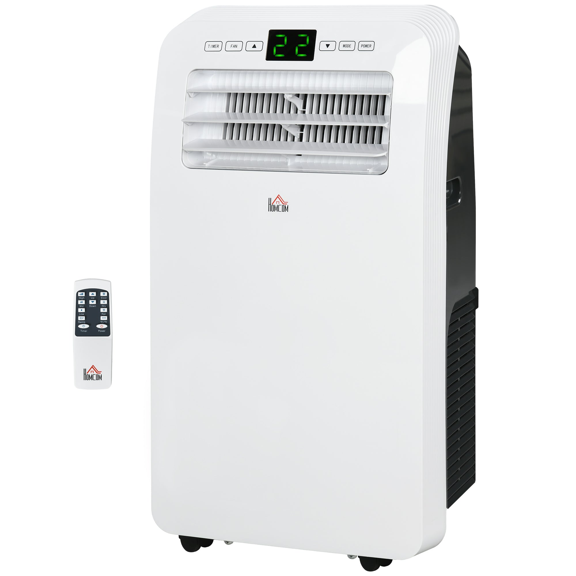 12000 BTU Mobile Air Conditioner 550 Sq. Ft., Dehumidifier 24H Timer, White