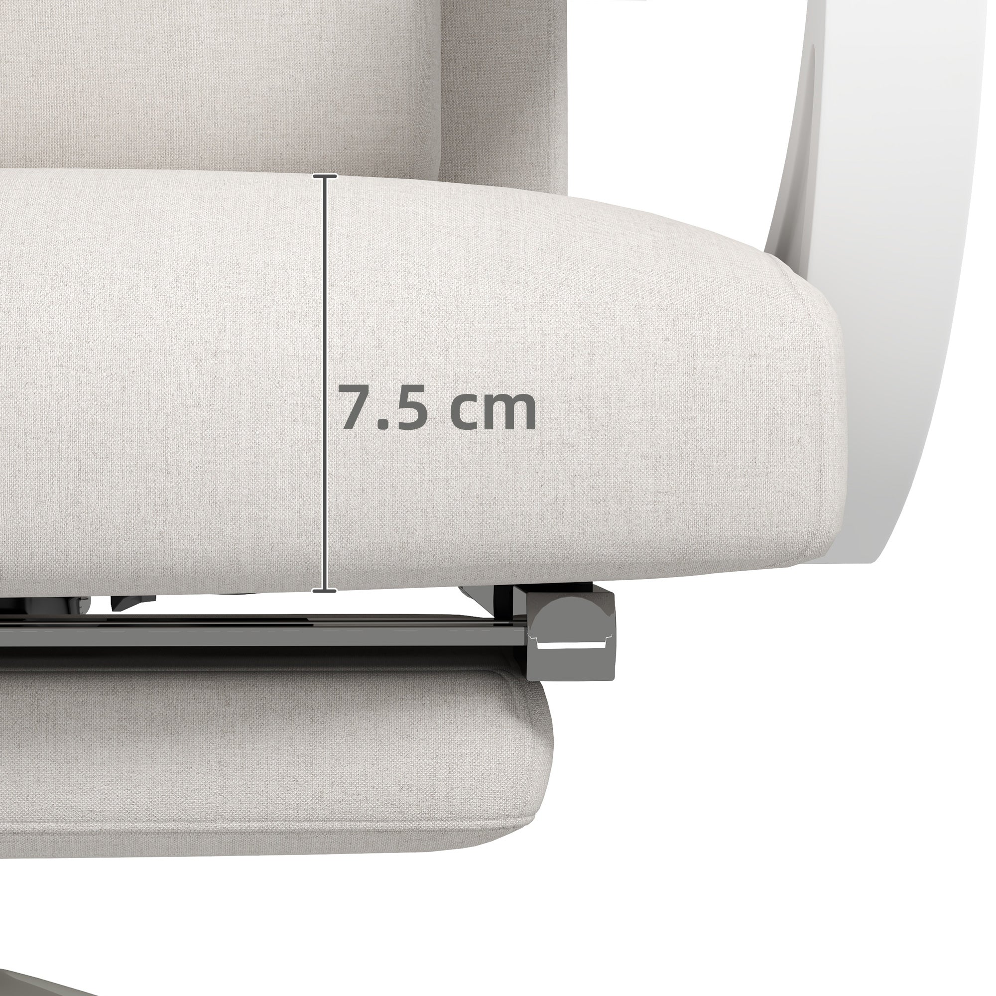 Vinsetto Office Chair, Ergonomic Desk Chair, High Back Fabric Work Chair with 160° Reclining Backrest, Retractable Footrest, Neck and Lumbar Pillow for Home and Study, White