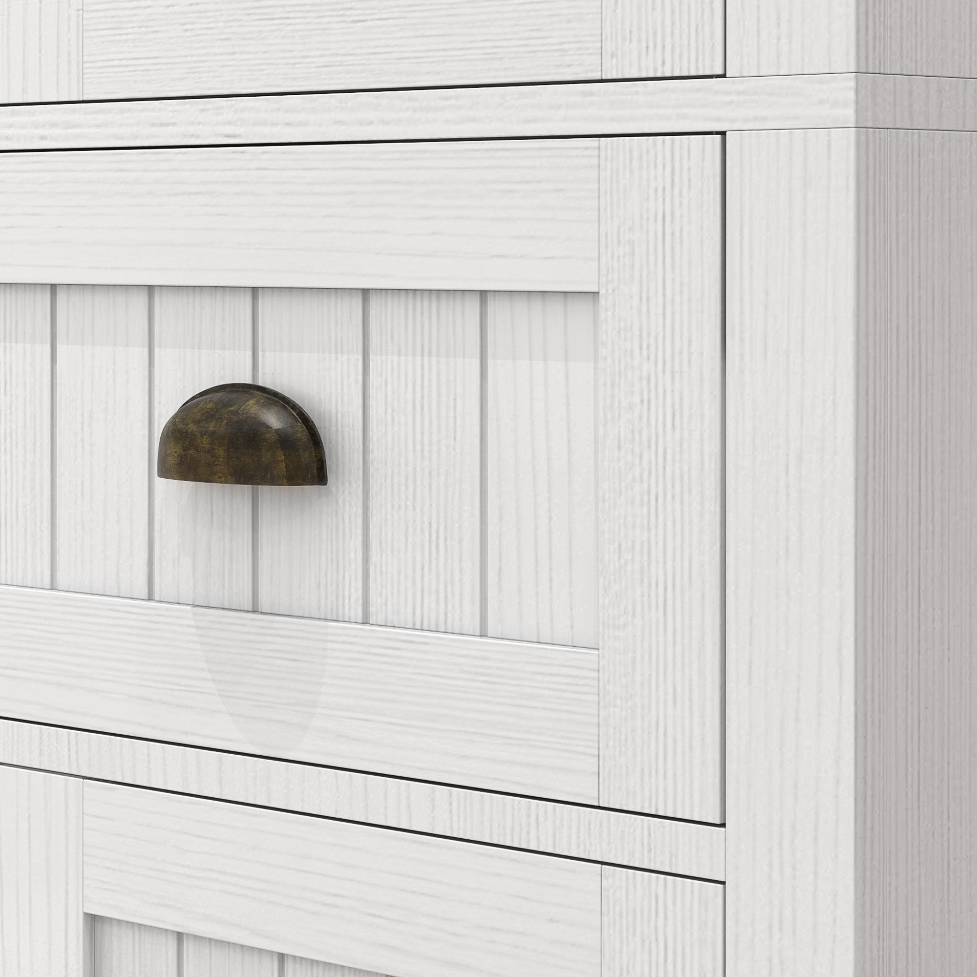 72" Kitchen Cabinet Pantry Cabinet with 4 Doors 2 Adjustable Shelves White