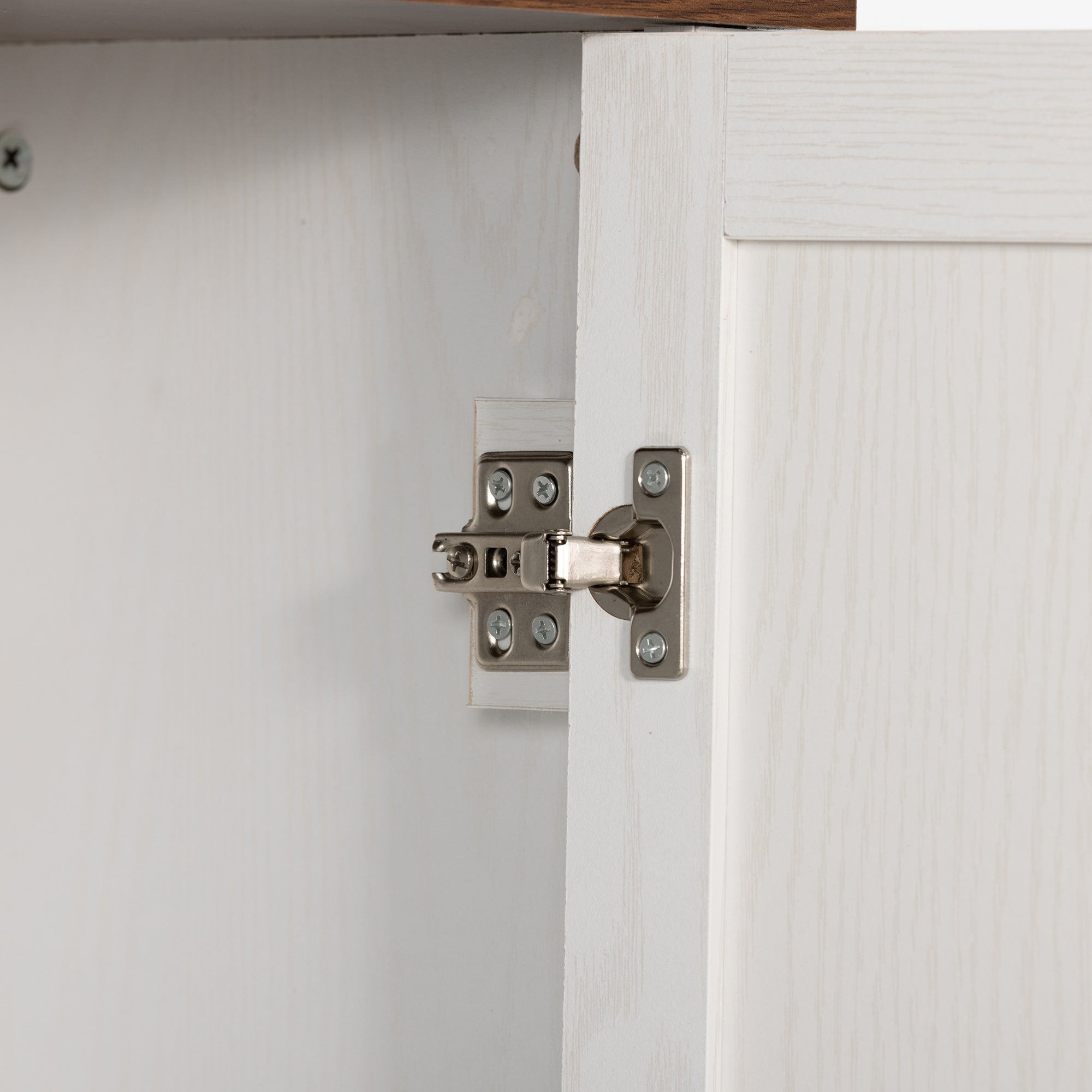 kleankin Tall Bathroom Floor Cabinet, Free Standing Storage Cupboard with Door and Adjustable Shelves for Kitchen, Living Room, White