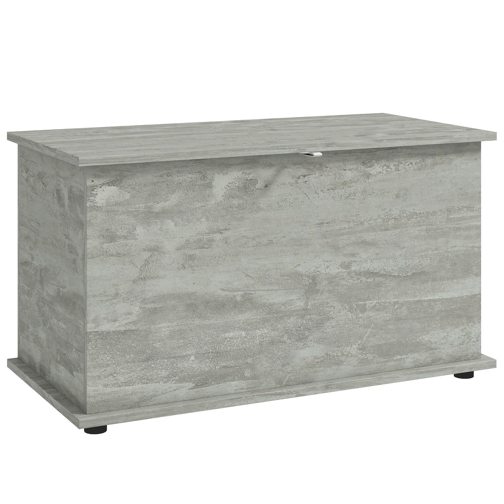 Storage Chest, Large 102L Blanket Box, Shoe Bench with Safety Hinged Lid, Storage Trunk, Bed End Bench for Bedroom, Hallway, Living room, Playroom, 80 x 40 x 45cm, Grey
