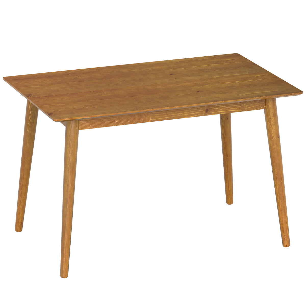 Dining Table for 4, Farmhouse Kitchen Table with Wooden Frame for Living Room, Dining Room, Brown