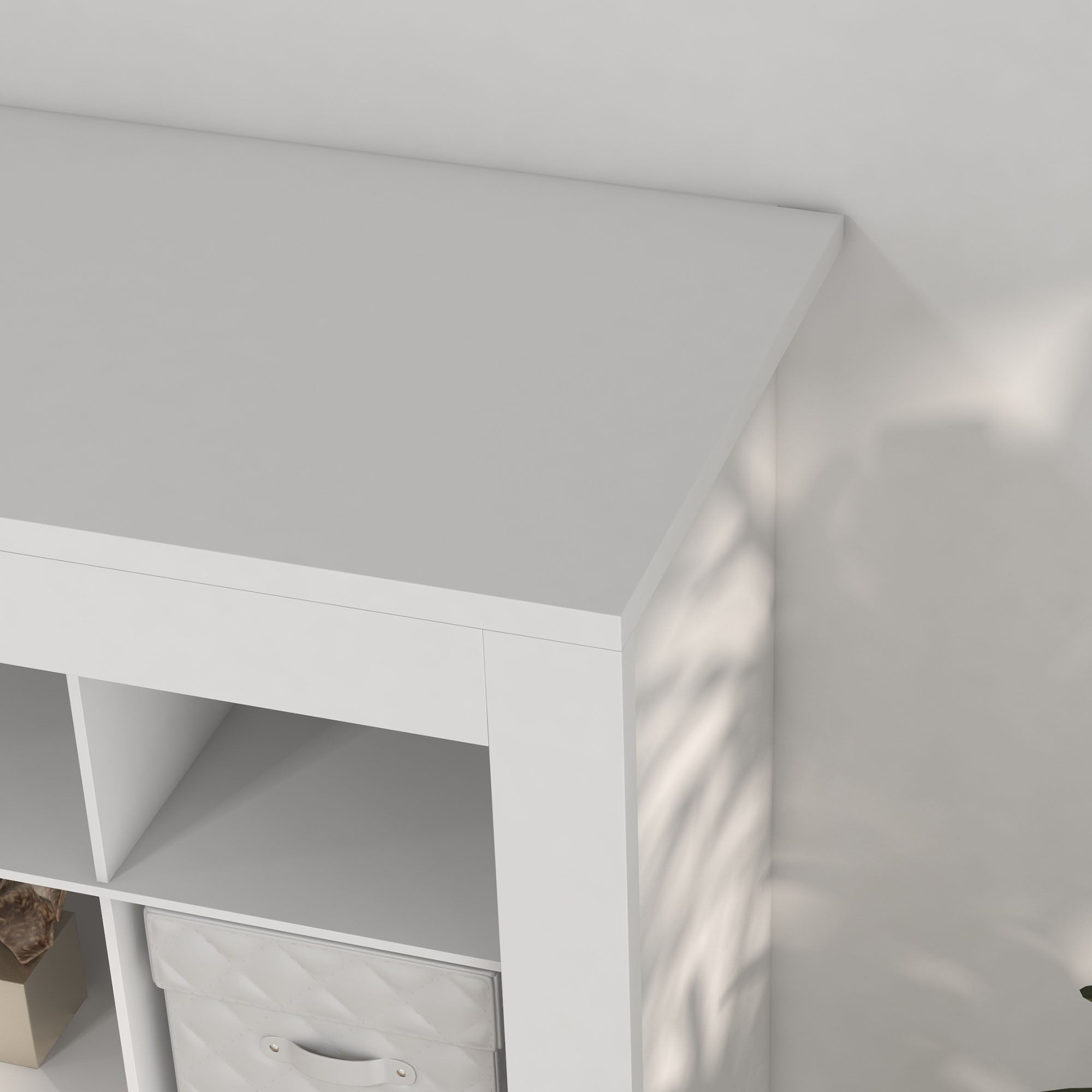 71" Shoe Storage Cabinet with 3 Heights of Open Cubes for 36 Pairs White - HOMCOM