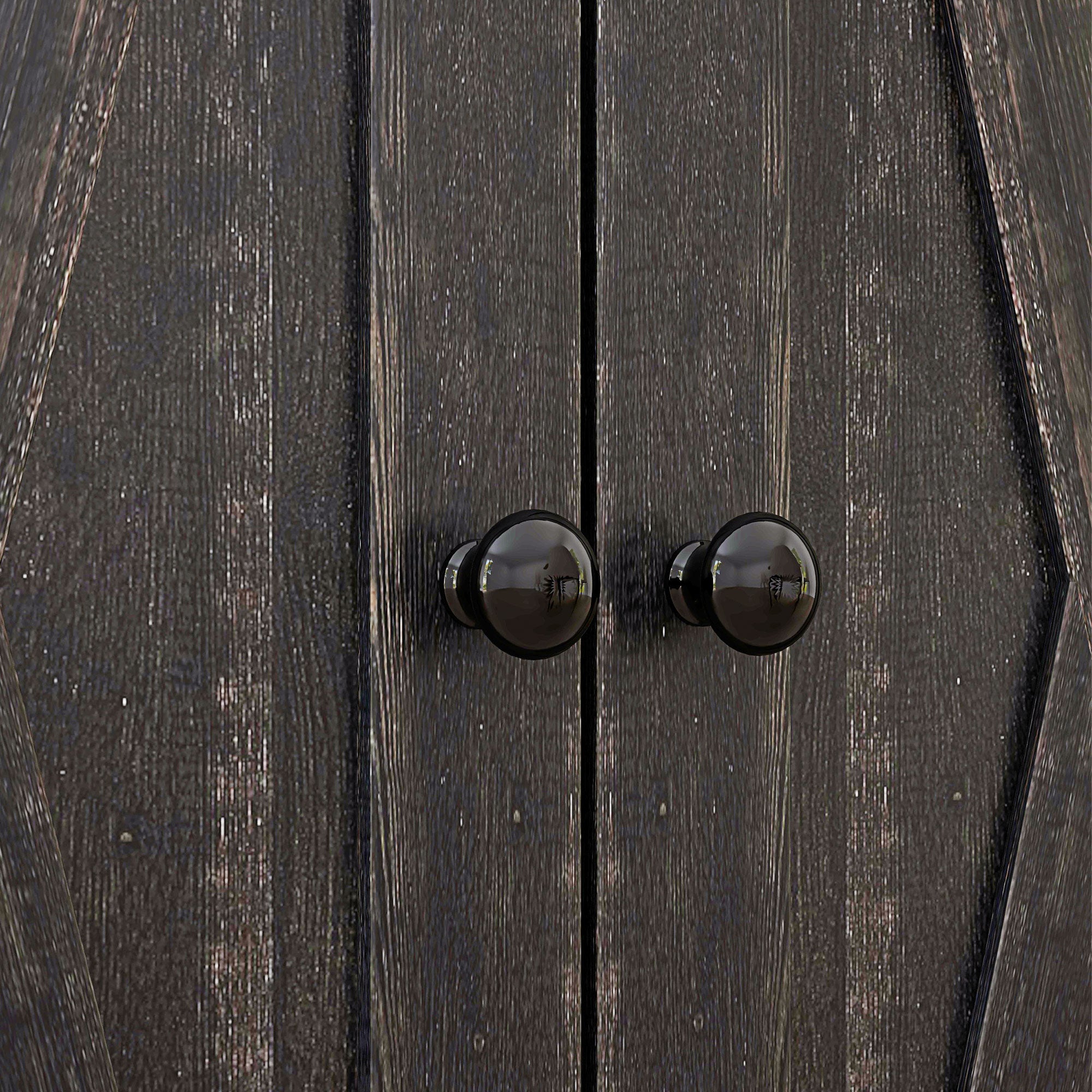 Farmhouse Sideboard Storage Cabinet with Doors and Drawer Dark Brown