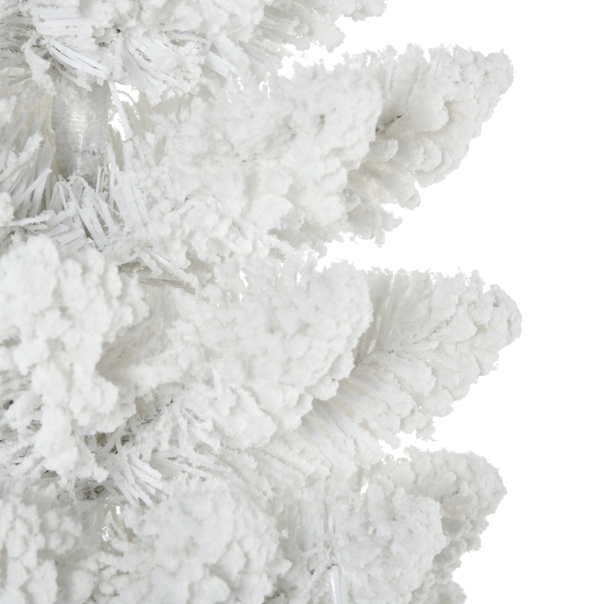 6' Decorated Snow Flocked Artificial Christmas Tree Pencil Shape Realistic Branches White