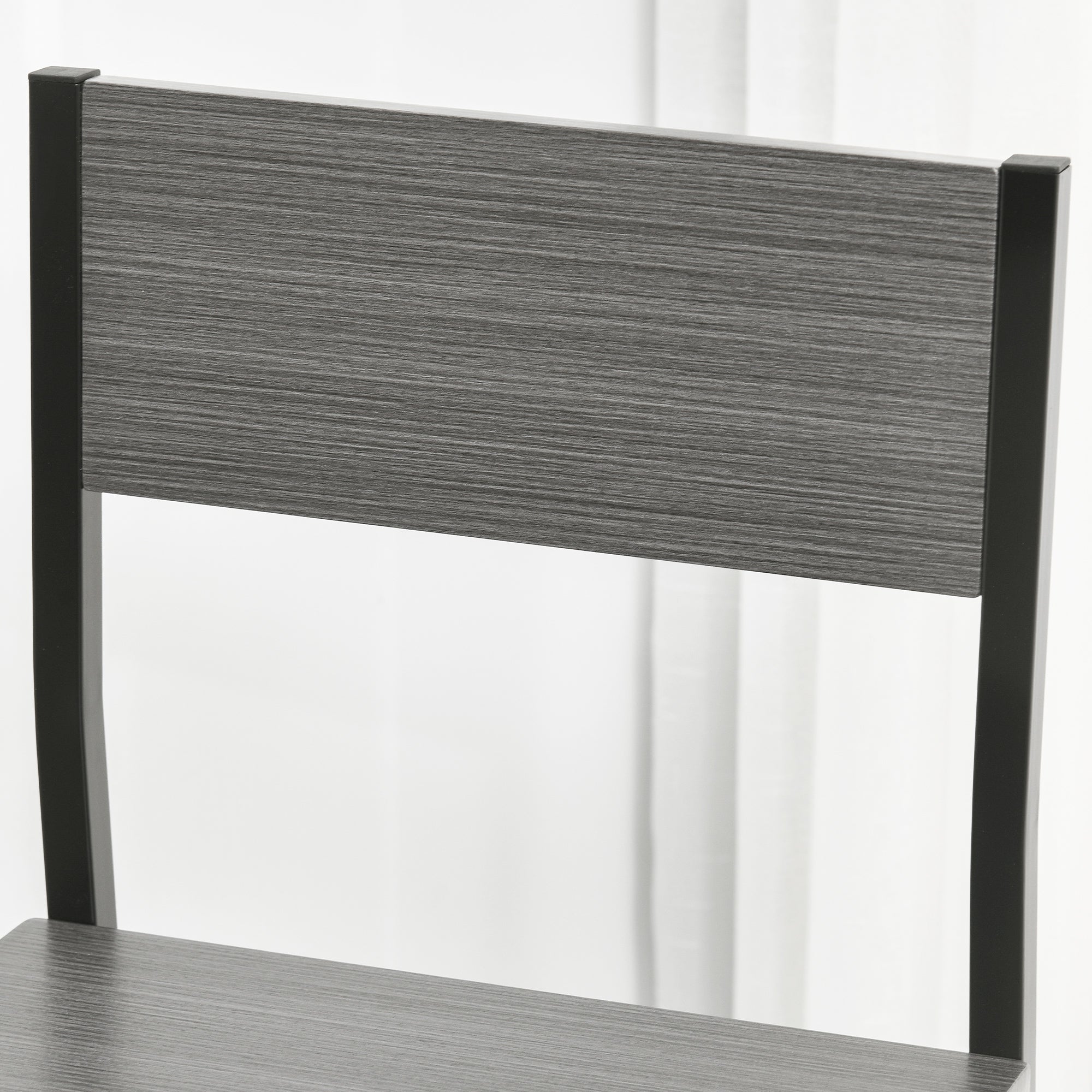 3 Piece Industrial Dining Table Set for 2, Counter Height Kitchen Table, Gray