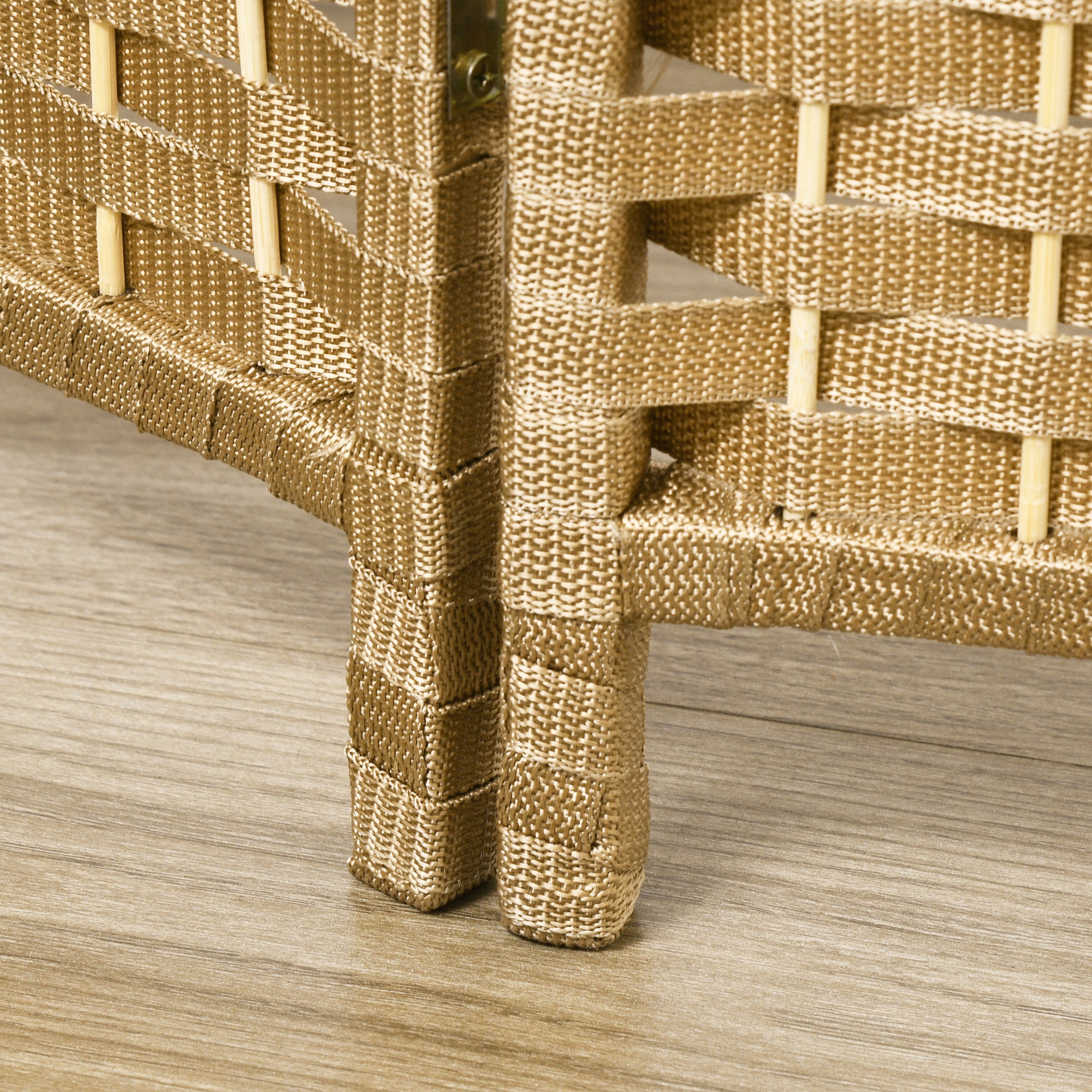 6 Panel 5.6' Tall Privacy Screen Freestanding Room Divider, Nature Wood - HOMCOM