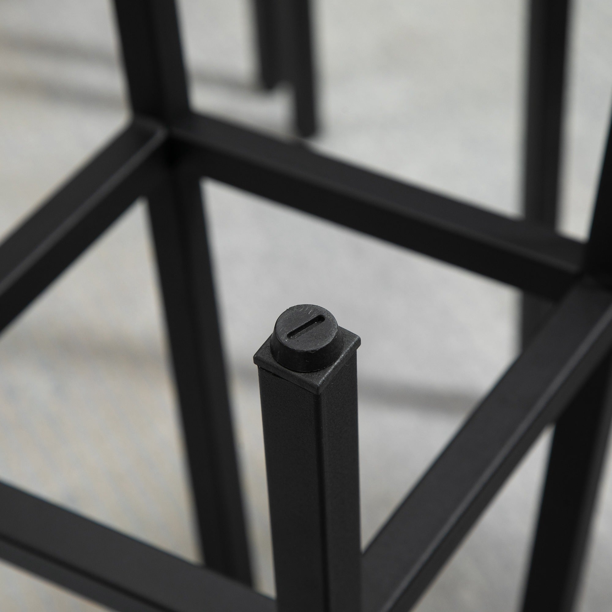 HOMCOM 6-Piece Bar Table Set, 2 Breakfast Tables with 4 Stools, Counter Height Dining Tables & Chairs for Kitchen, Living Room, Grey