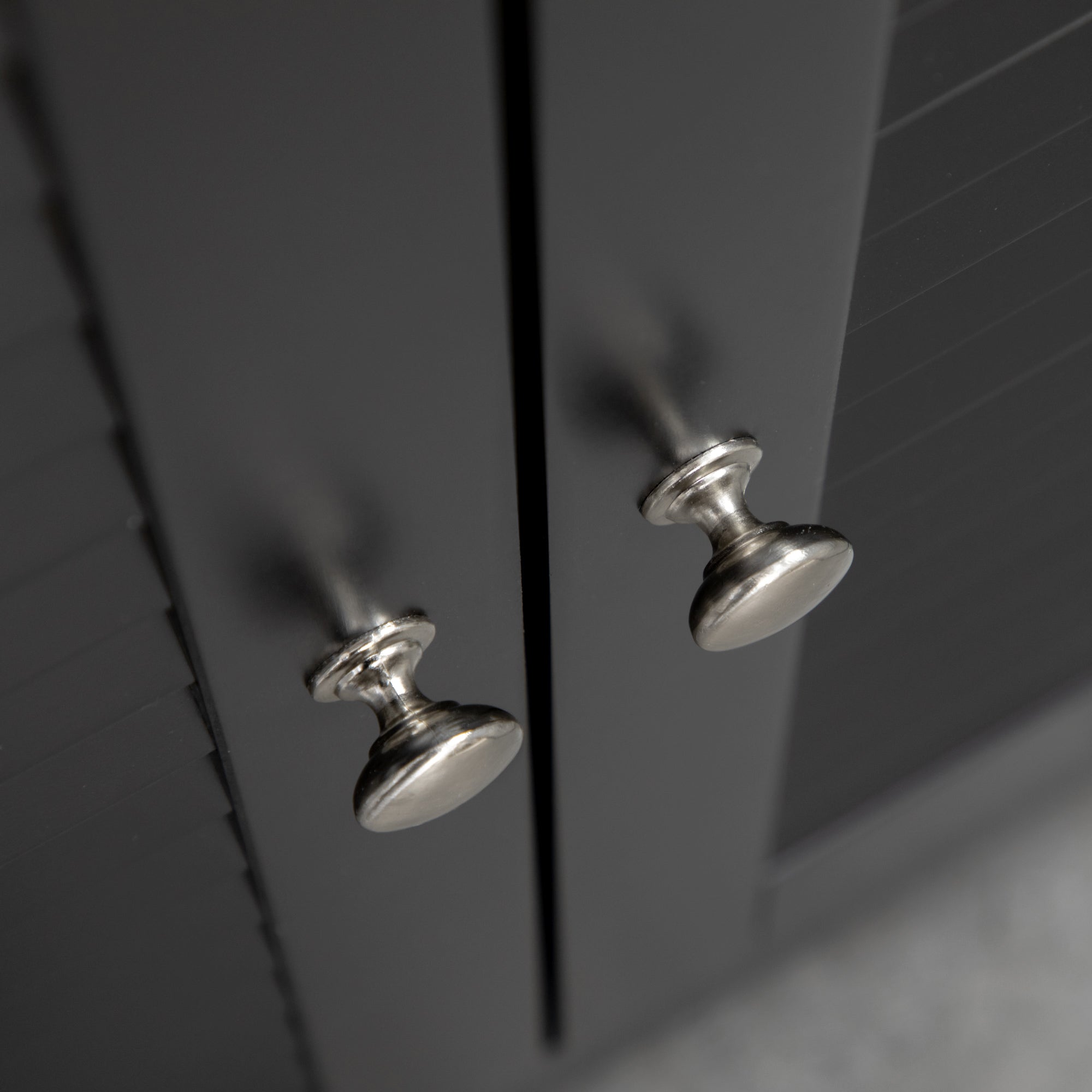 Tall Narrow Bathroom Storage Cabinet w/ Doors & Shelf, Freestanding Linen Cabinet, Black