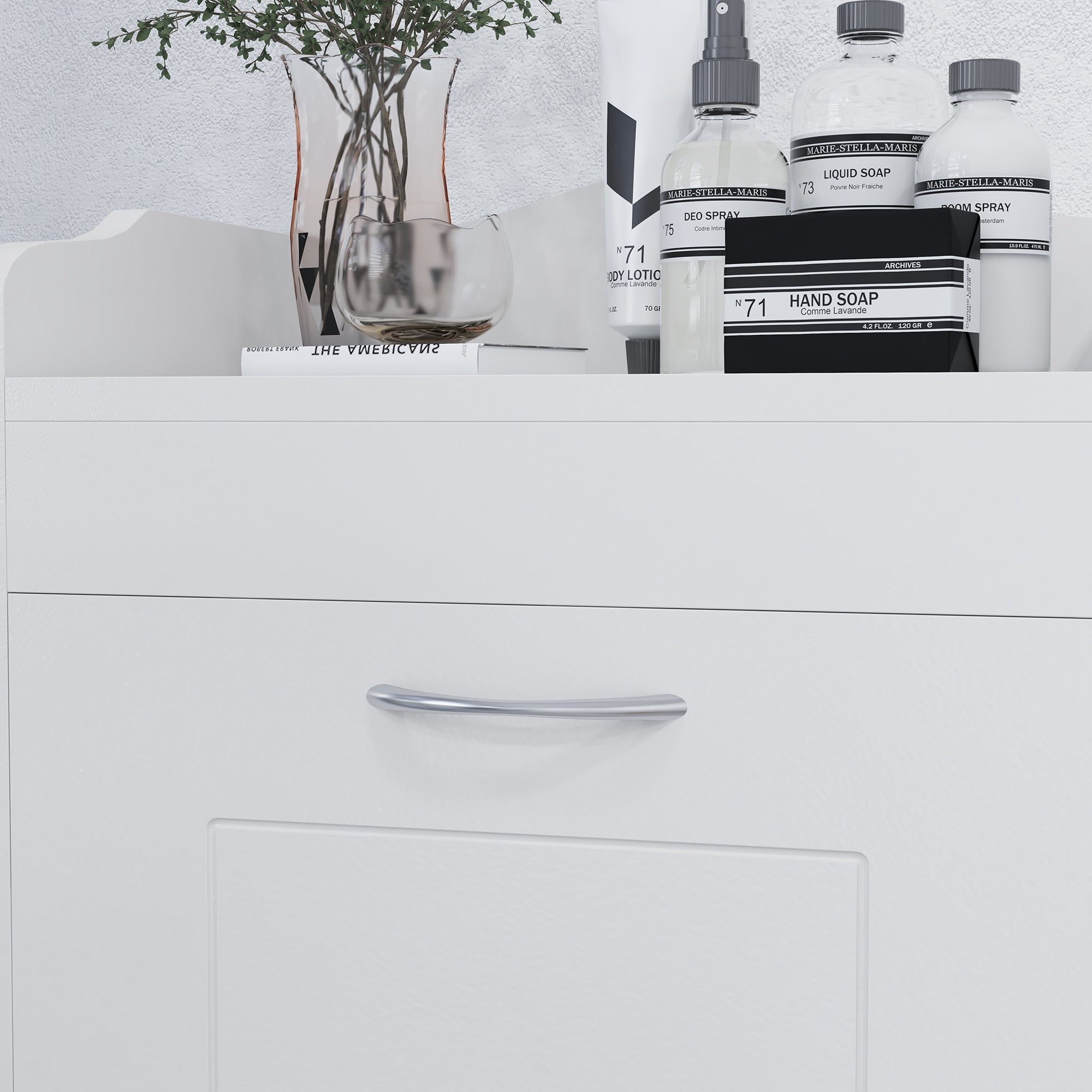 31" Tilt Out Laundry Hamper, Bathroom Storage Cabinet, Home Organizer Hamper, White