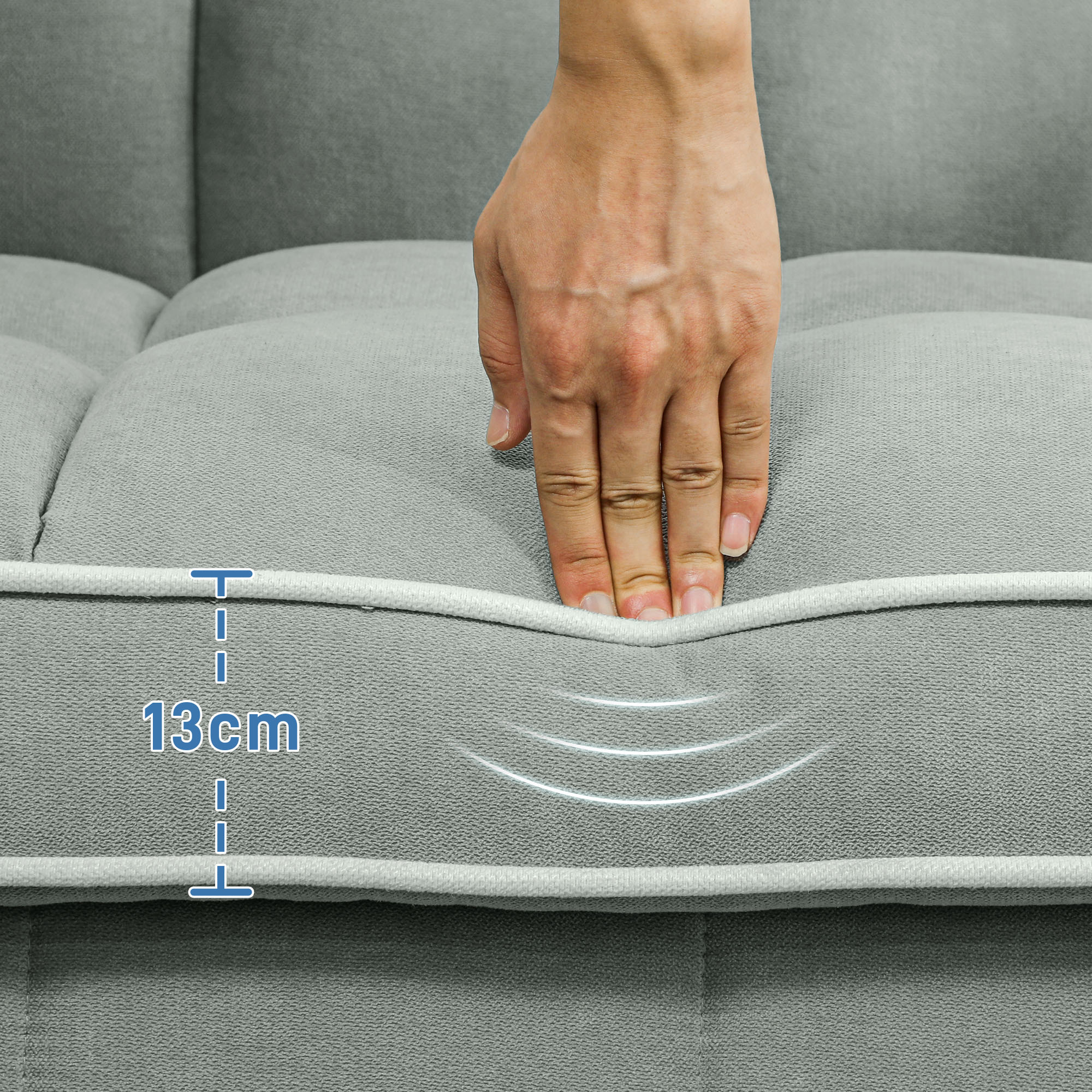 HOMCOM 3-In-1 Convertible 2 Seater Sofa Bed, Click Clack Pull Out Sofa Bed with Adjustable Backrest and Pillows, Modern Tufted Bed Settee for Living Room, Bedroom, Guest Room, Light Grey