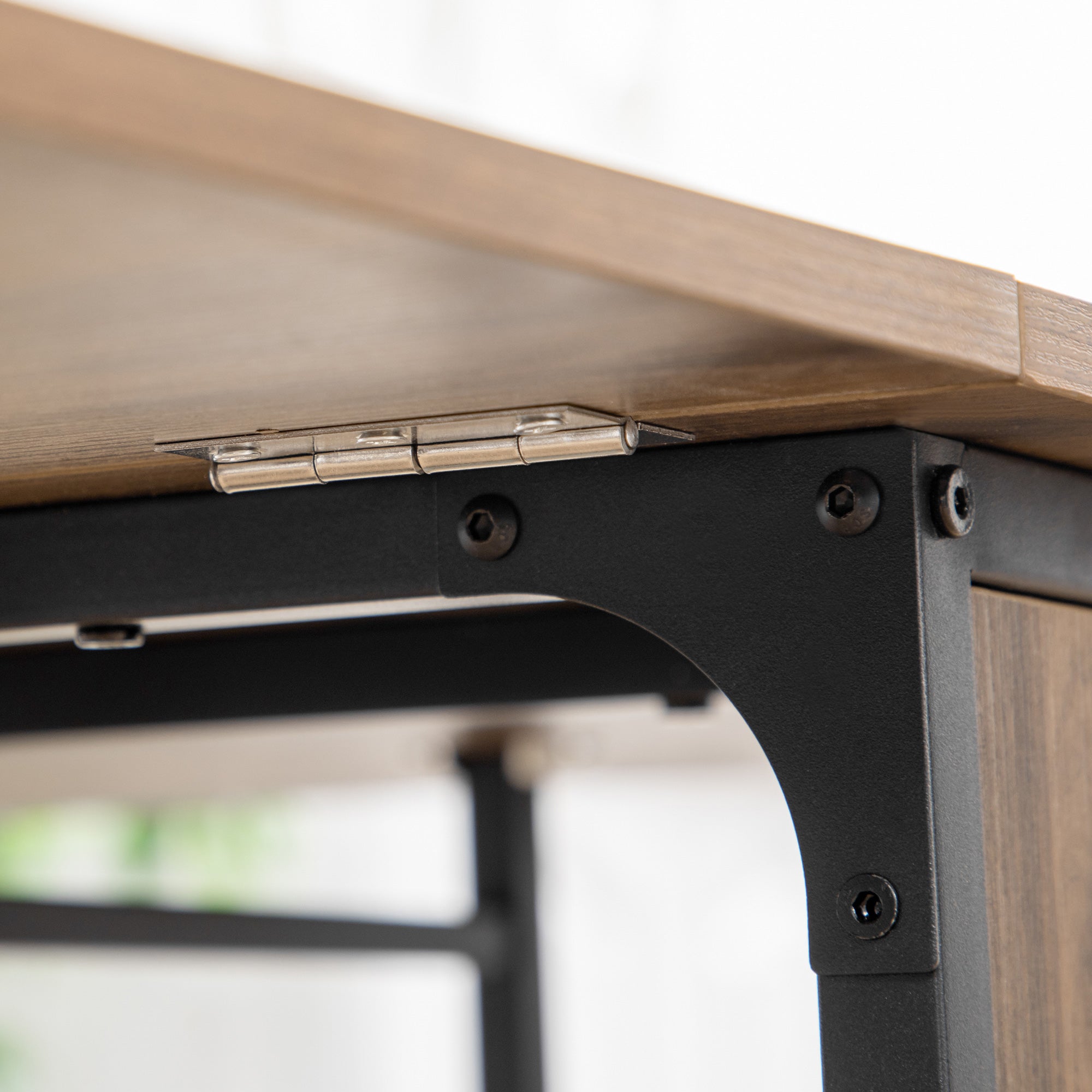 Mobile Drop Leaf Table, Folding Dining Table with 6 Wheels & Storage Shelf for Small Spaces, Kitchen, Dining Room, Light Brown