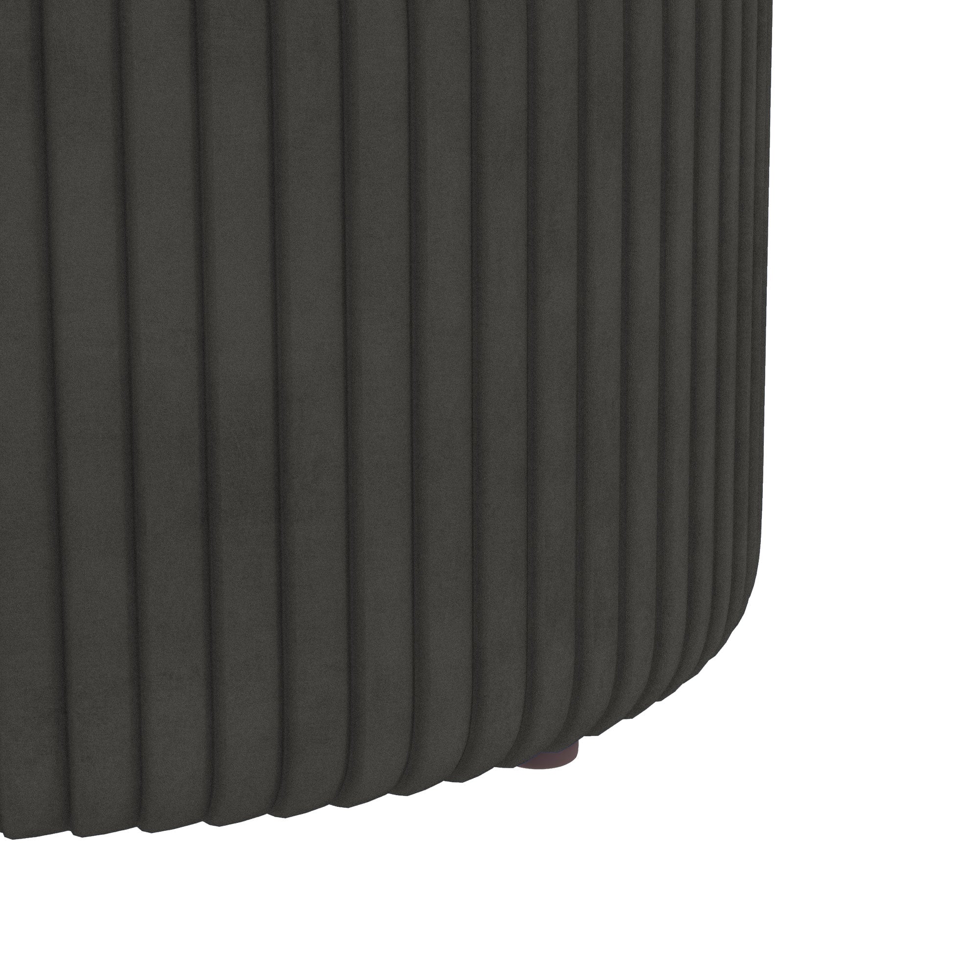 HOMCOM Round Pouffe, Velvet-feel Fabric Upholstered Storage Foot Stool with Removable Top, Padded Seat and Hidden Space for Living Room, Grey