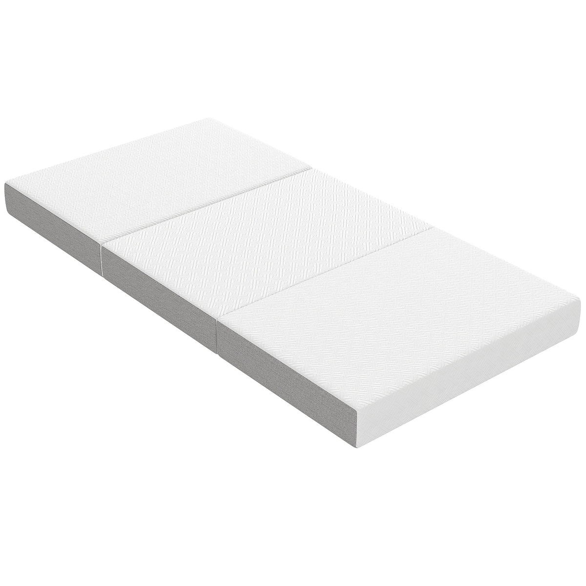 Foldable Mattress Twin Size, 6 Inch Tri Fold Memory Foam Mattress with Washable Cover & Non-Slip Bottom, Portable Floor Bed for RV, Guest, Travel, Camping, 75" x 38" x6"