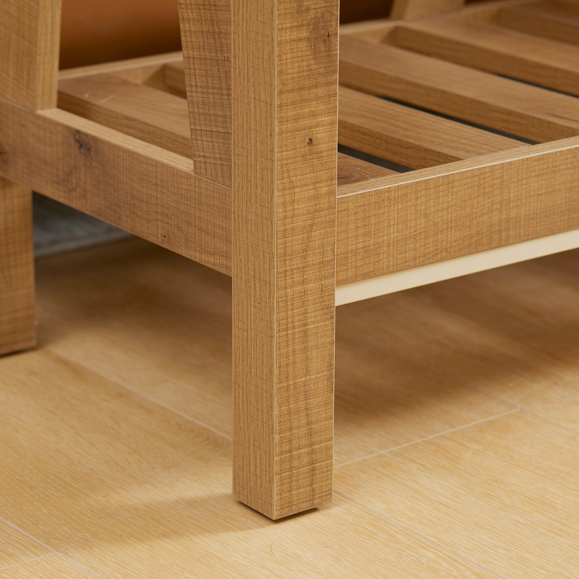 Farmhouse Console Table with Storage Shelf, Entryway Table for Living Room, Brown