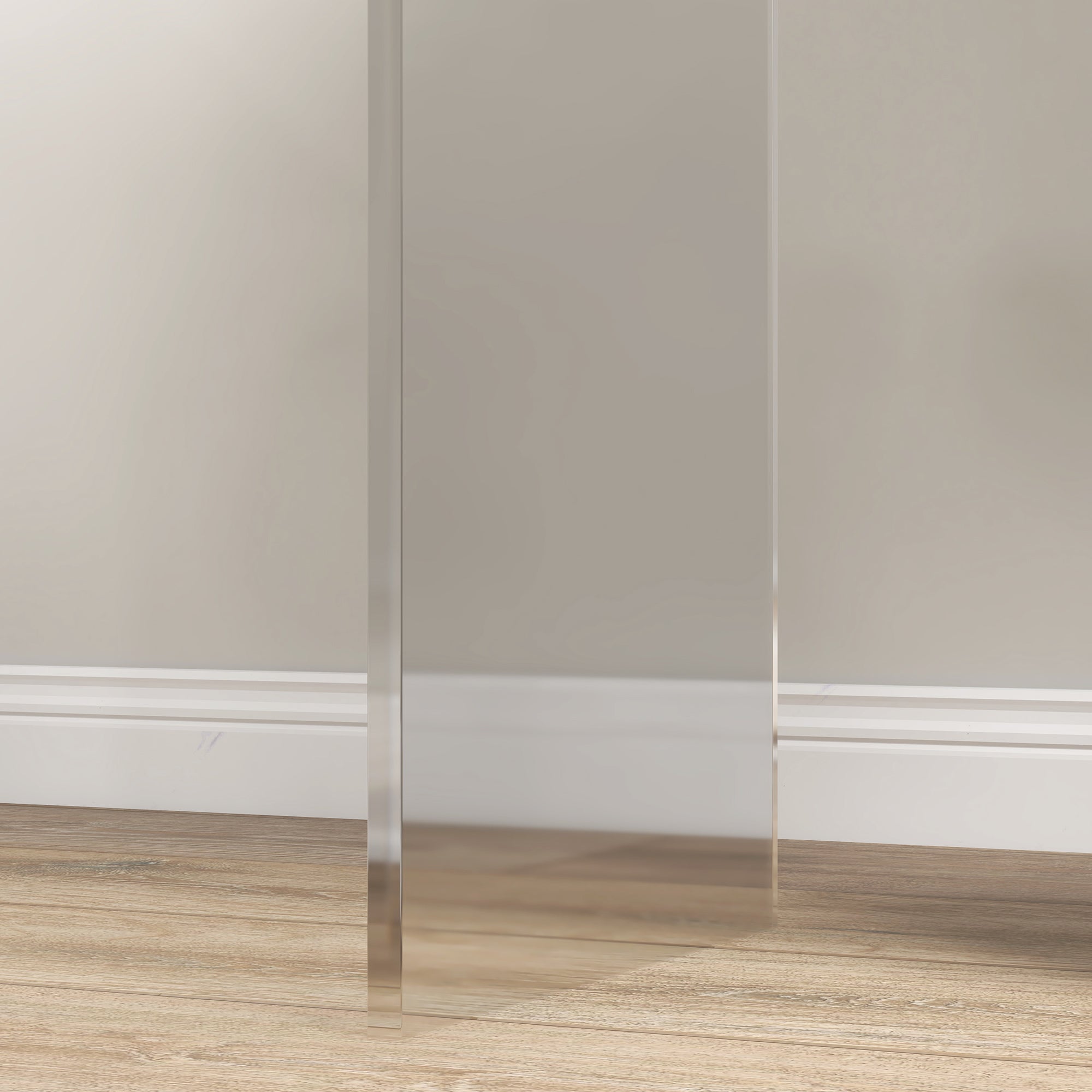 Clear Acrylic Side Table Waterfall End Table with Rounded Edges