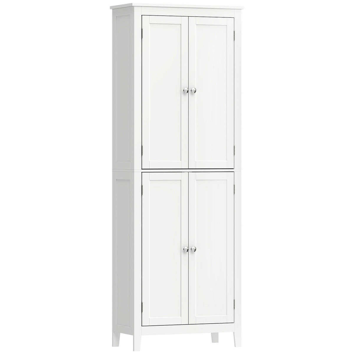 67" Tall Bathroom Storage Cabinet, Freestanding Narrow Bathroom Cabinet with Adjustable Shelves for Small Space, Living Room, Laundry Room, Entryway, White