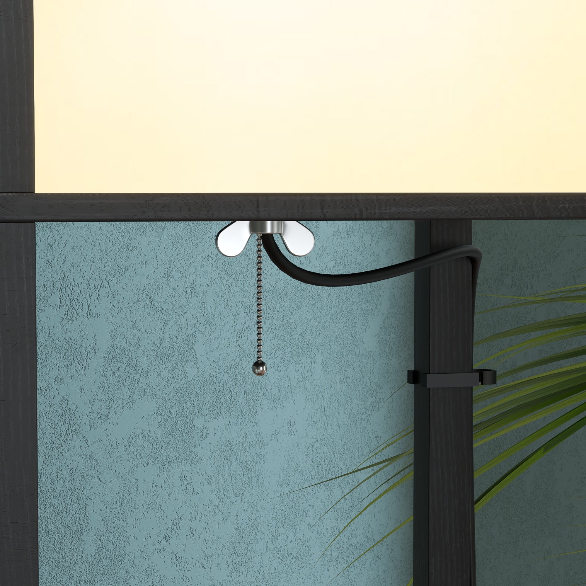 HOMCOM Floor Lamp with Shelves and Dual Light, Modern Corner Standing Lamp for Living Room, Bedroom, Bulb not Included, Black