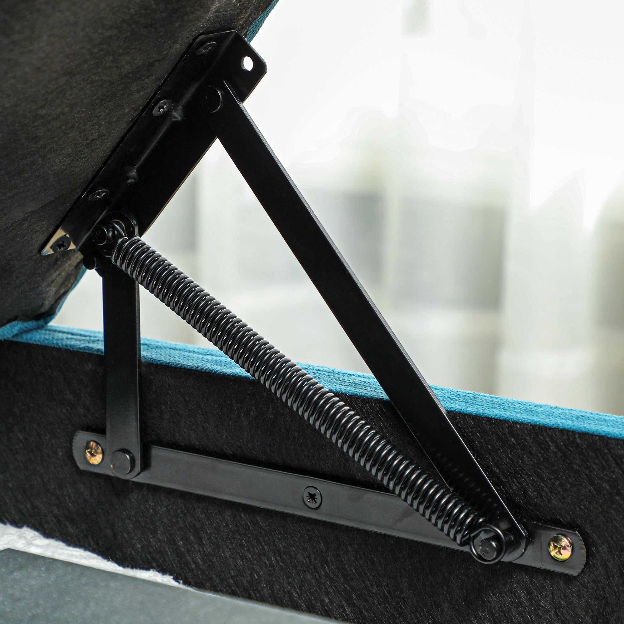 HOMCOM Convertible Modular Sectional Sofa with Storage, Tufted 3 Seater Sofa Set, L Shaped Sofa Couch with Ottoman, Wood Frame for Living Room, Light Blue