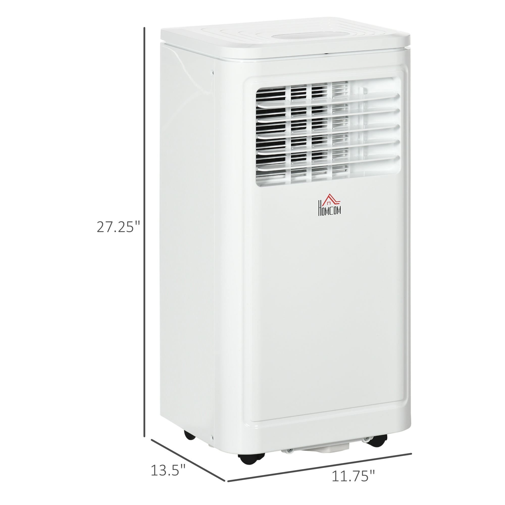 8,000 BTU Portable Air Conditioner, 344 Sq. Ft. Room Coverage, White - HOMCOM