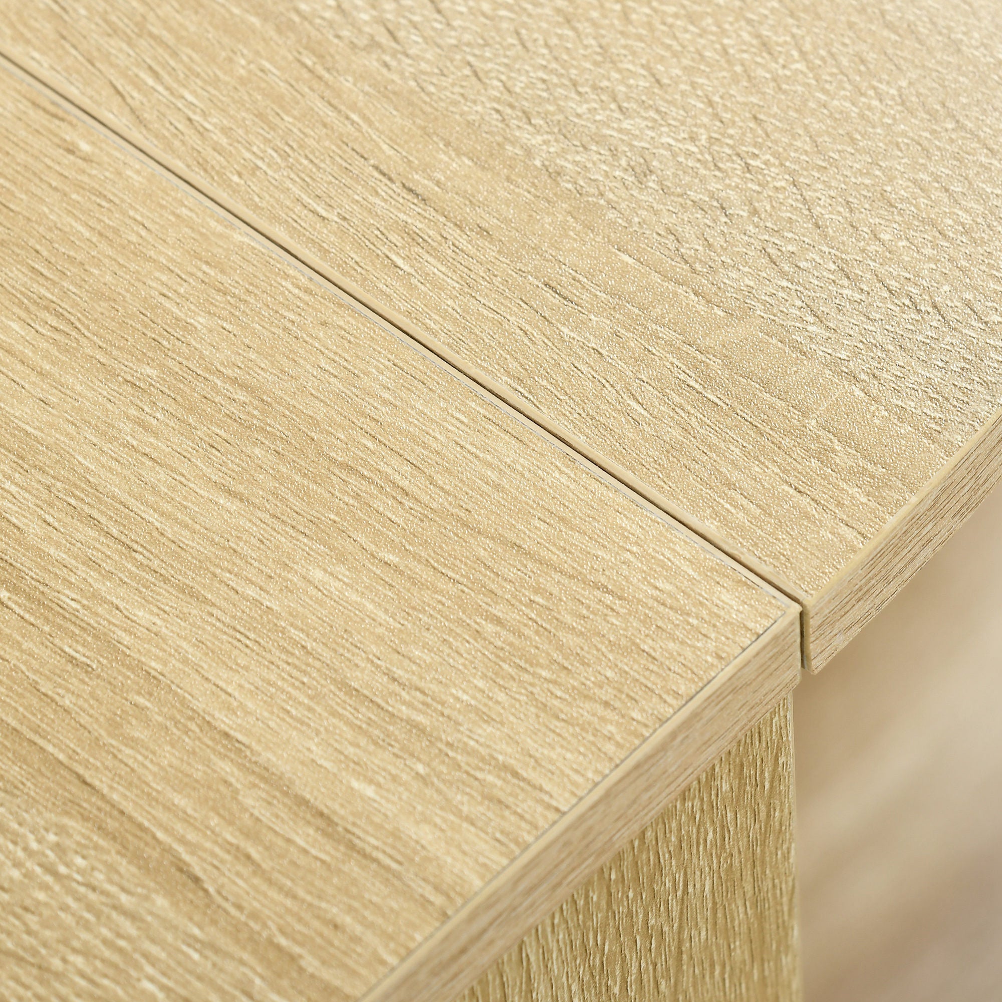 HOMCOM Folding Dining Table, Space-saving Drop Leaf Table for Small Space, Kitchen, Dining Room, Oak