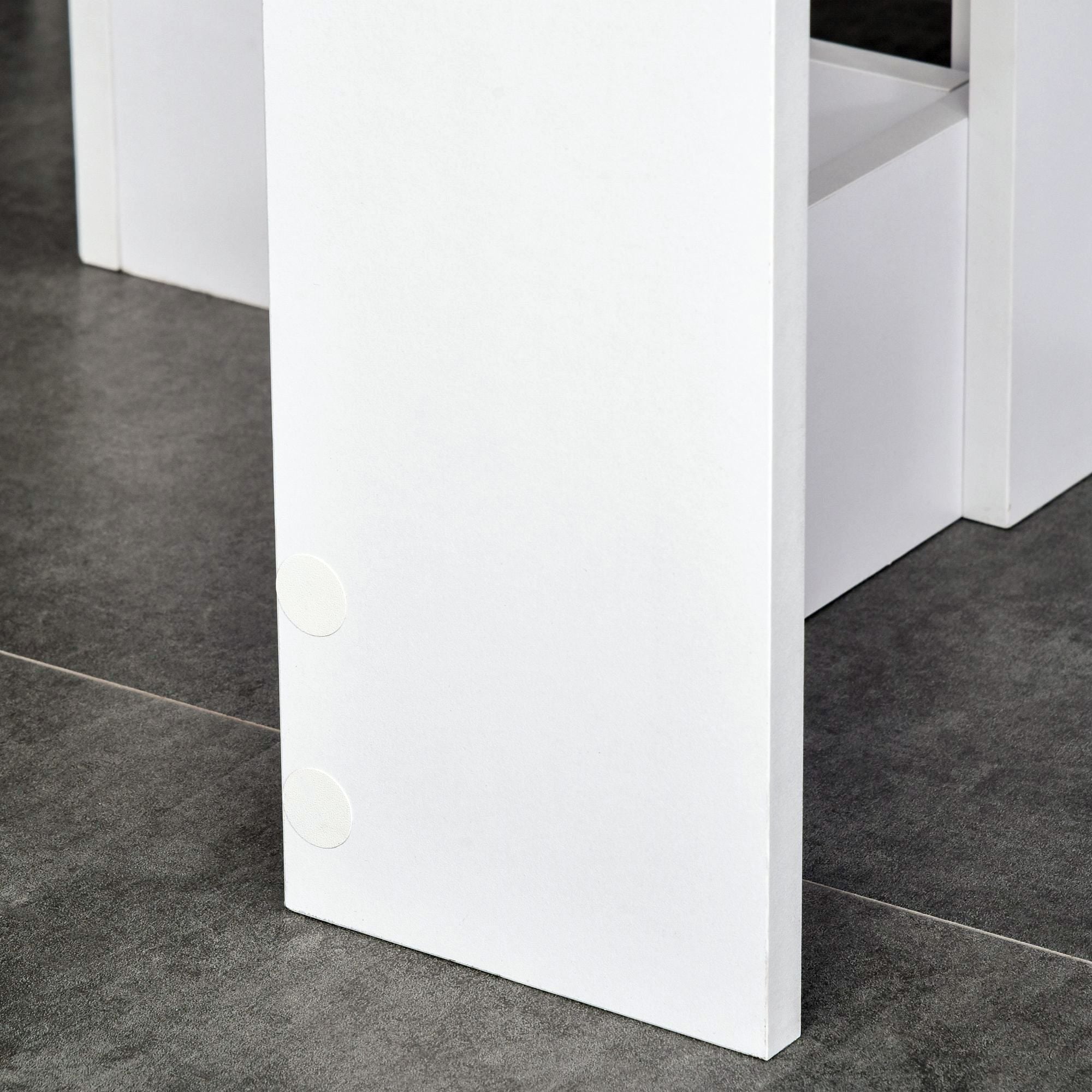 HOMCOM Folding Dining Table, Space-saving Drop Leaf Table for Small Space, Kitchen, Dining Room, White