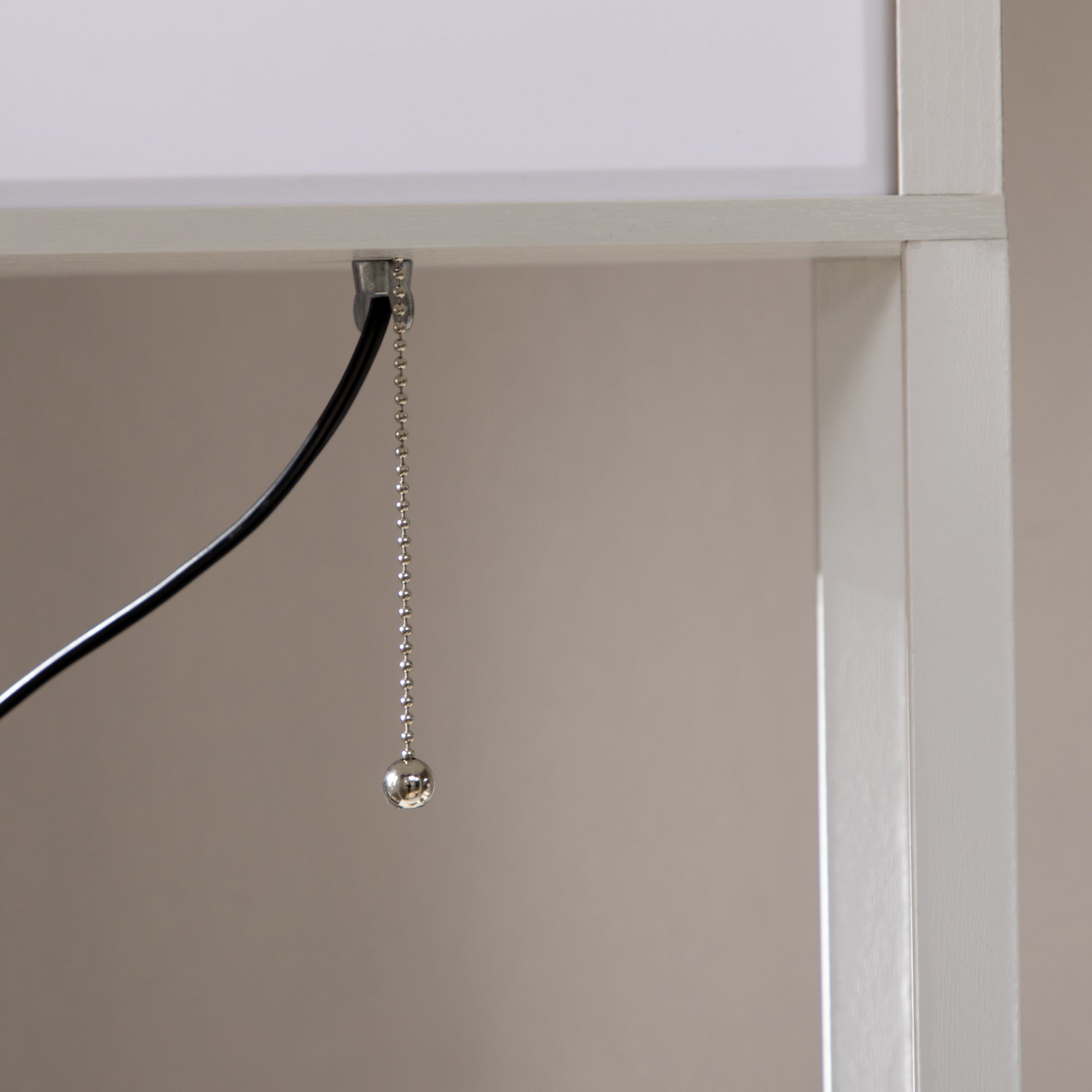 HOMCOM Floor Lamp with Shelves and Dual Light, Modern Corner Standing Lamp for Living Room, Bedroom, Bulb not Included, White