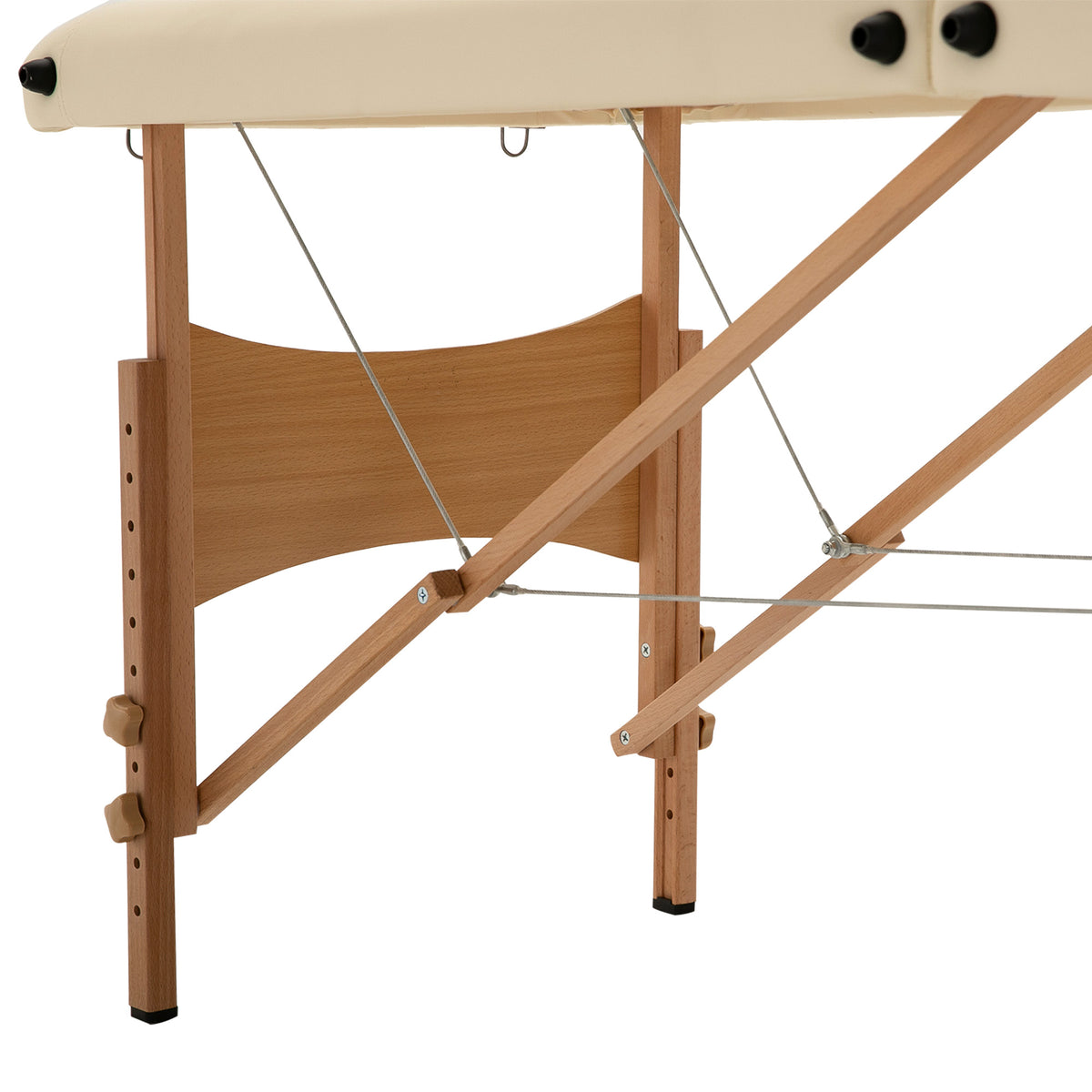83 Inch Portable Folding Massage Table, Height Adjustable Professional Salon Spa Facial Couch Bed with Carrying Case, Headrest, Armrests, Beige
