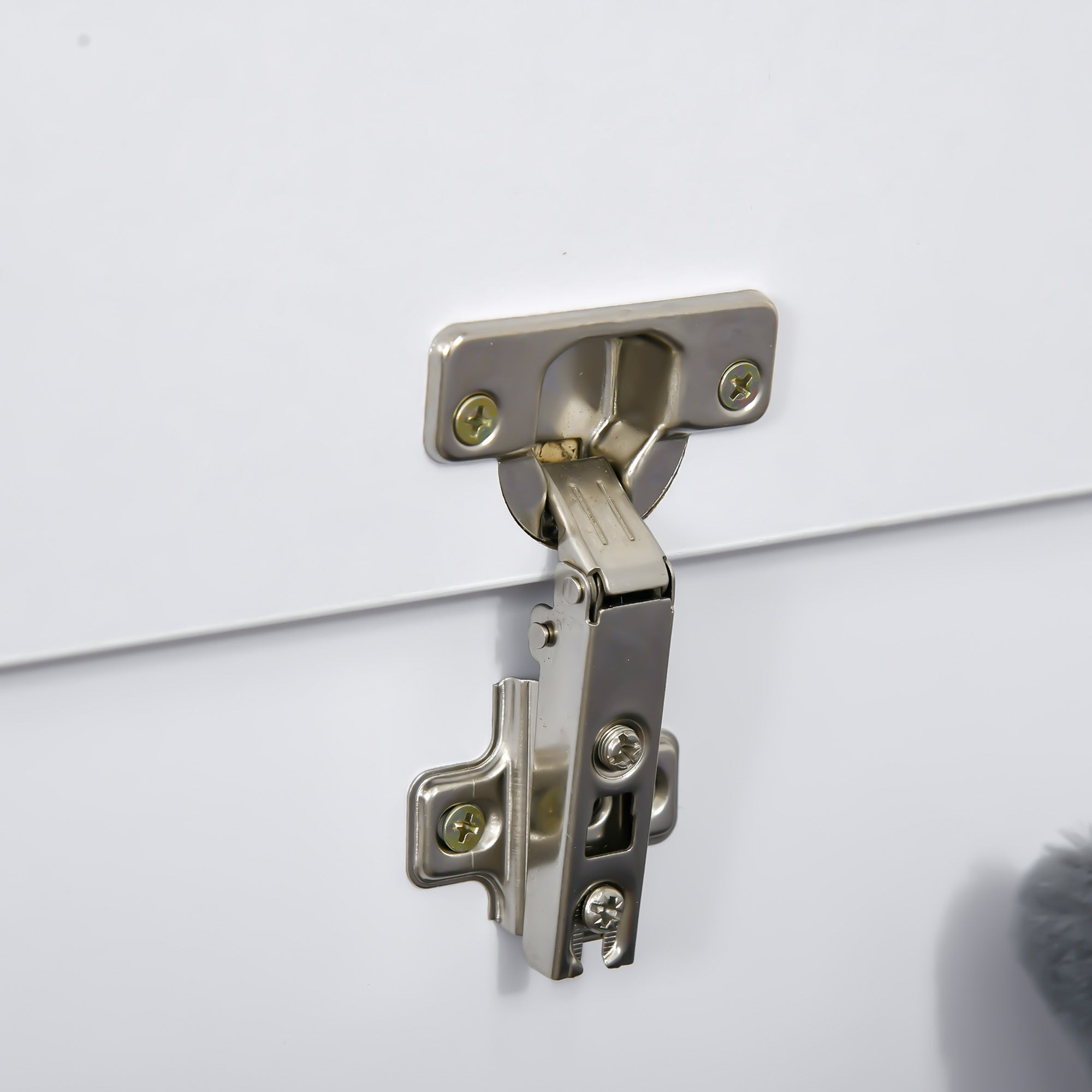 HOMCOM 39.5" Lift Top Storage Chest with 2 Safety Hinges, Storage Box Organizer with Flip-Top Lid, Entryway Storage Bench, White