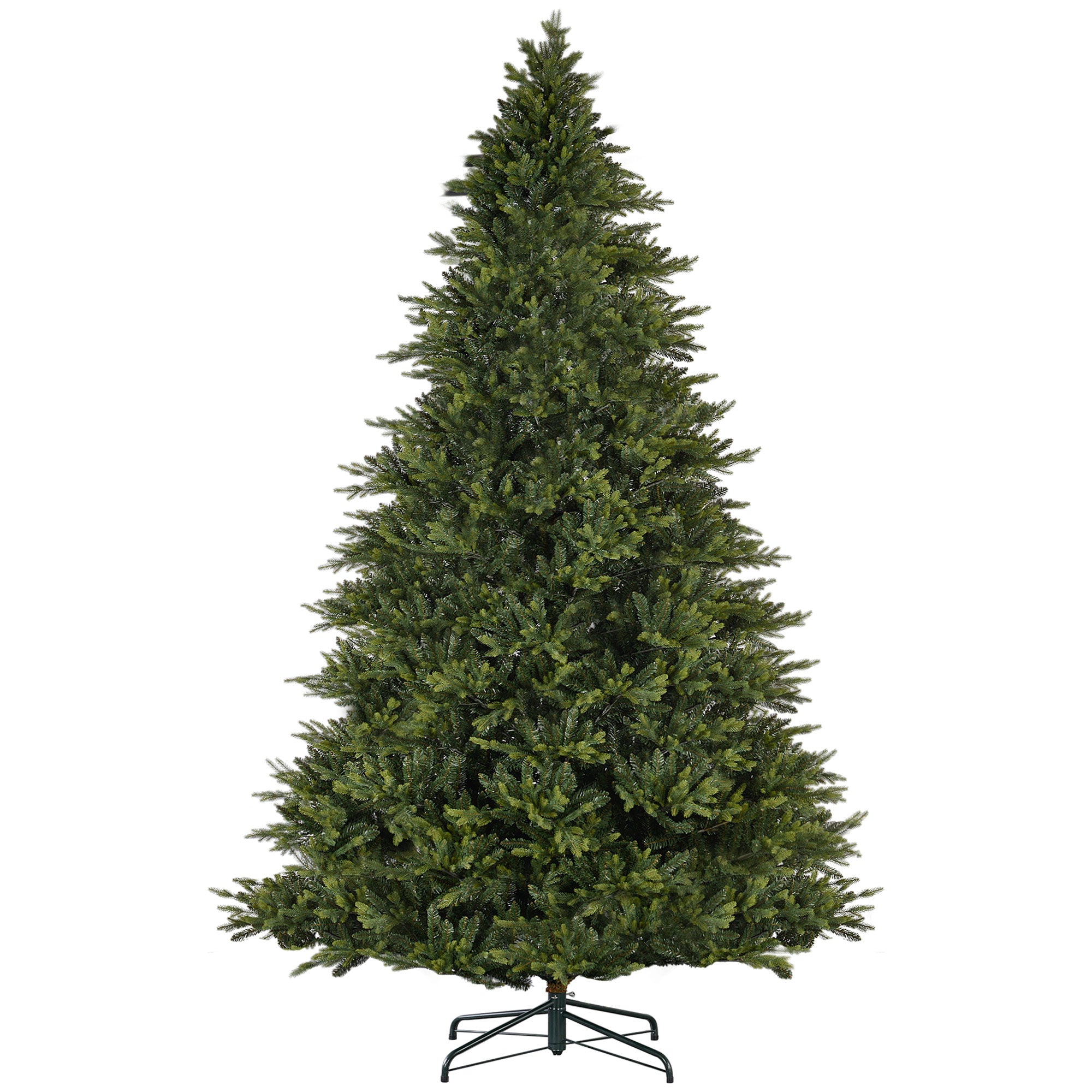 12ft Artificial Christmas Tree with 8410 Tips, Foldable Metal Stand, Easy Assembly, Full Christmas Tree, Realistic Hinged Xmas Tree for Home Office Holiday, Green